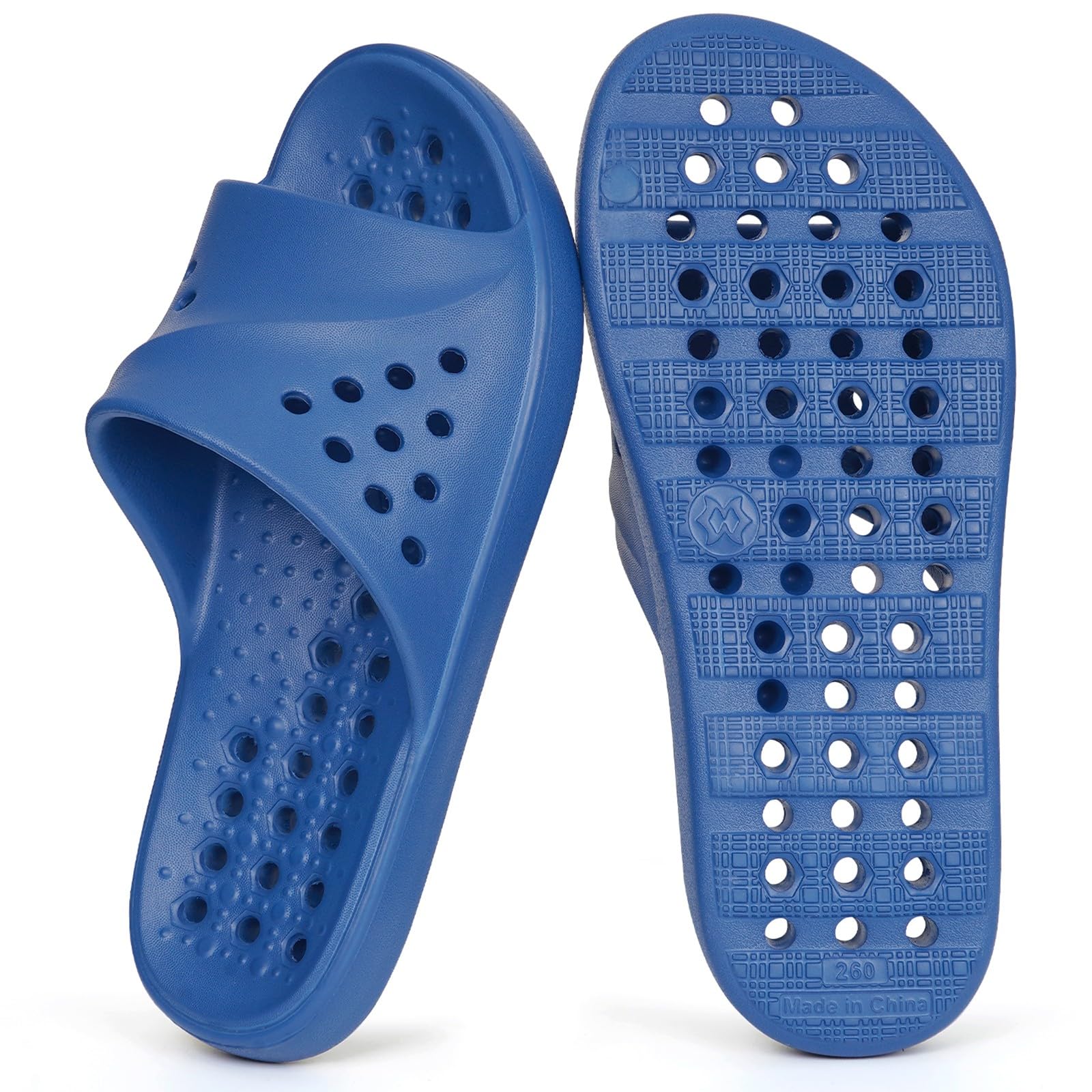 Gaatpot Zapatillas de Baño con Orificios de Drenaje para Hombre y Mujer, Antideslizantes,Secado Rápido