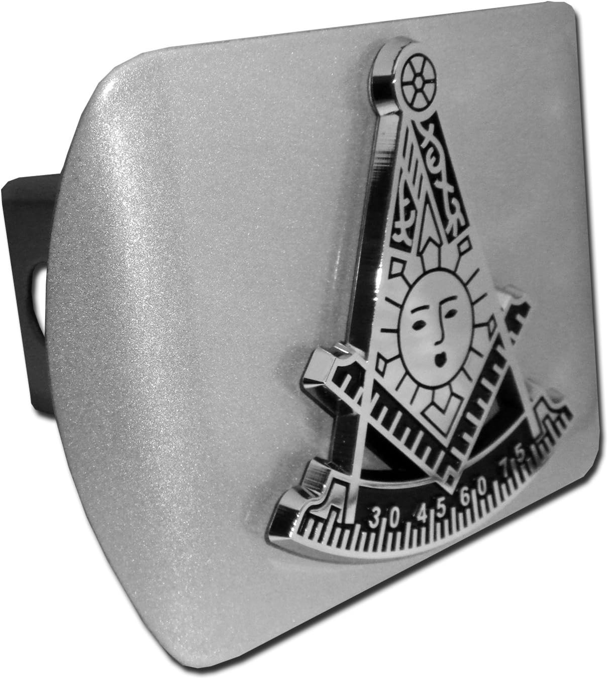 Elektroplate Masonic Past Master All Metal Black Hitch Cover for Trucks and SUVs | Fits Standard 2" Trailer Hitch Receivers | Premium Weatherproof