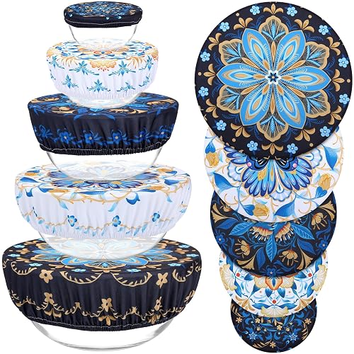 Revahope 5 Pieces Bowl Covers Reusable (Lozenge Floral)