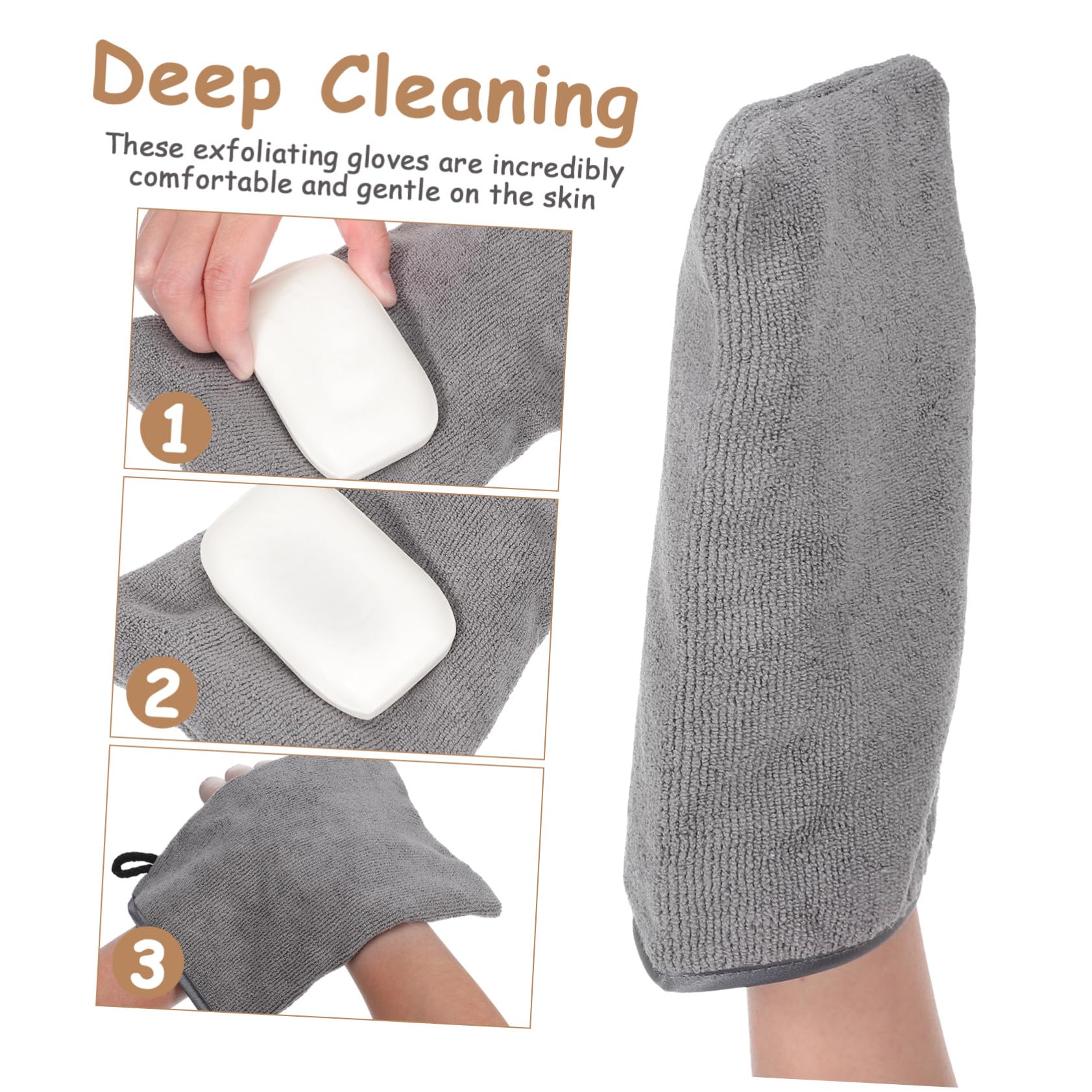 Ipetboom 6pezzi Guanto Scrub Corpo Esfoliante Guanti Doccia Esfoliante per Guanto da Bagno Salviette per Doccia Strumento Panno Scrub per Schiena Panni Esfolianti per Corpo