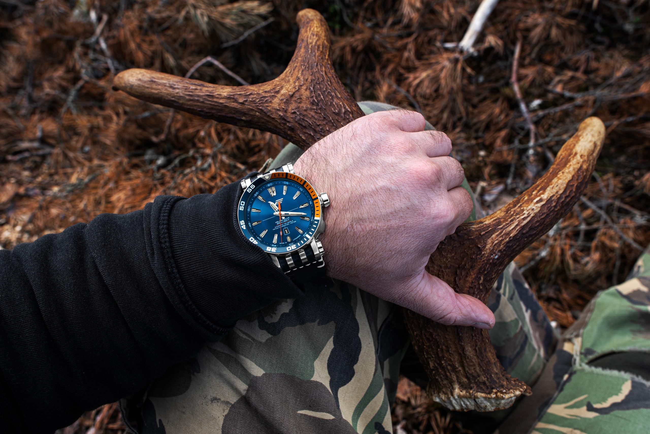 Vostok Chistopol NH35-575A715 with Leather Strap, (Blue) Silicone Strap, Screwdriver and XL DryBox