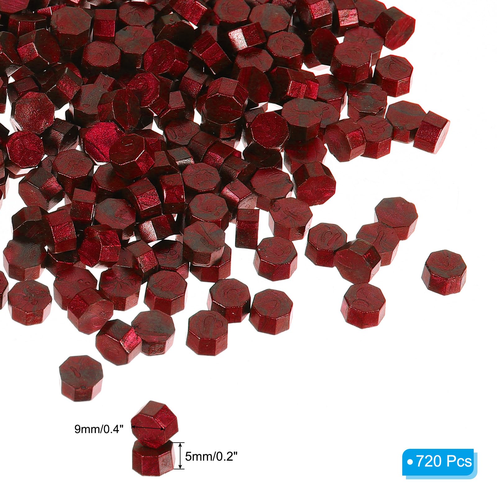 PATIKIL Wax Seal Beads, 720 Pack Red Wax Beads for Stamp Seals Light Red - Image 2