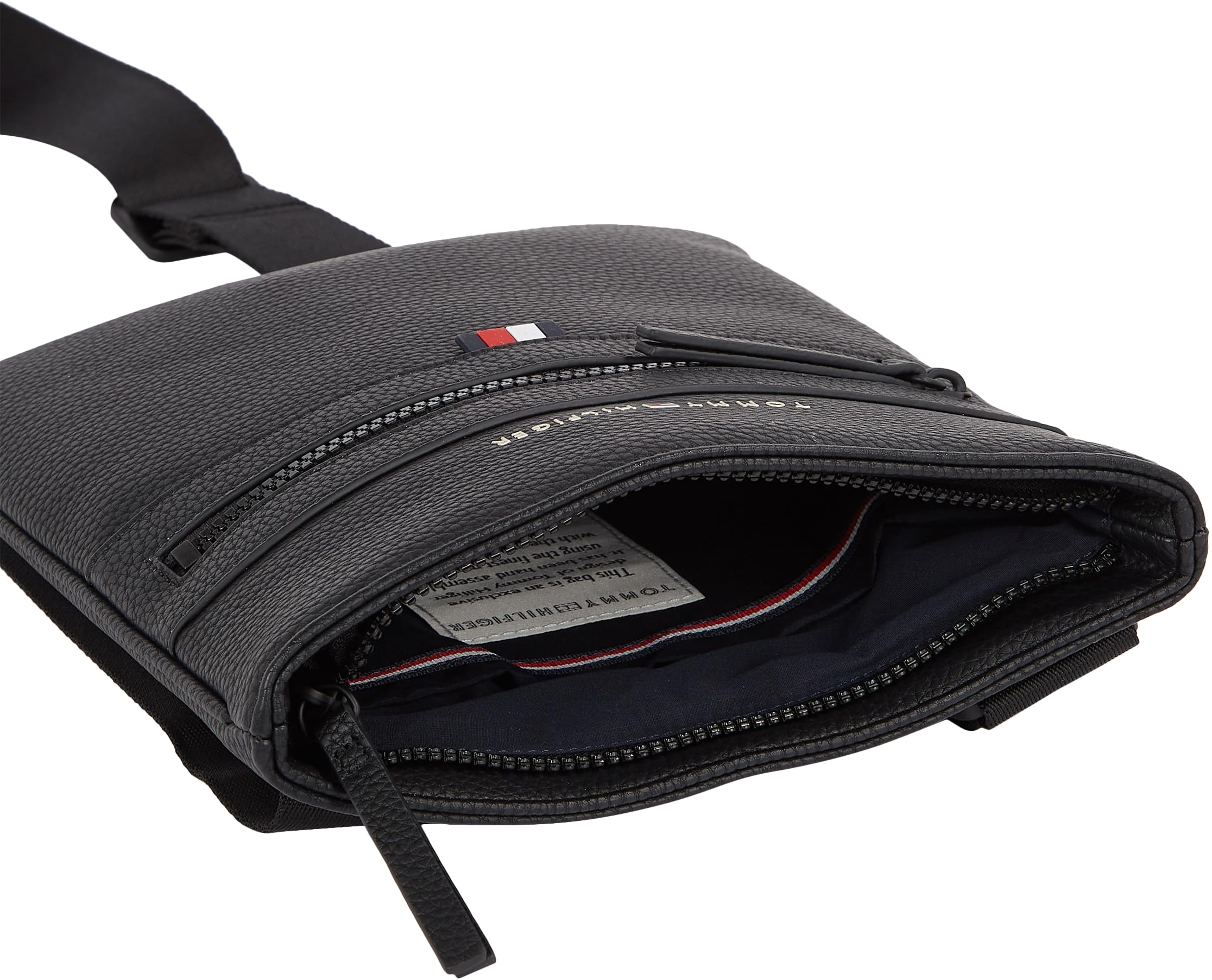 Tommy Hilfiger Borsa a Tracolla Uomo Essential PU Crossover Piccola, Nero (Black), Taglia Unica