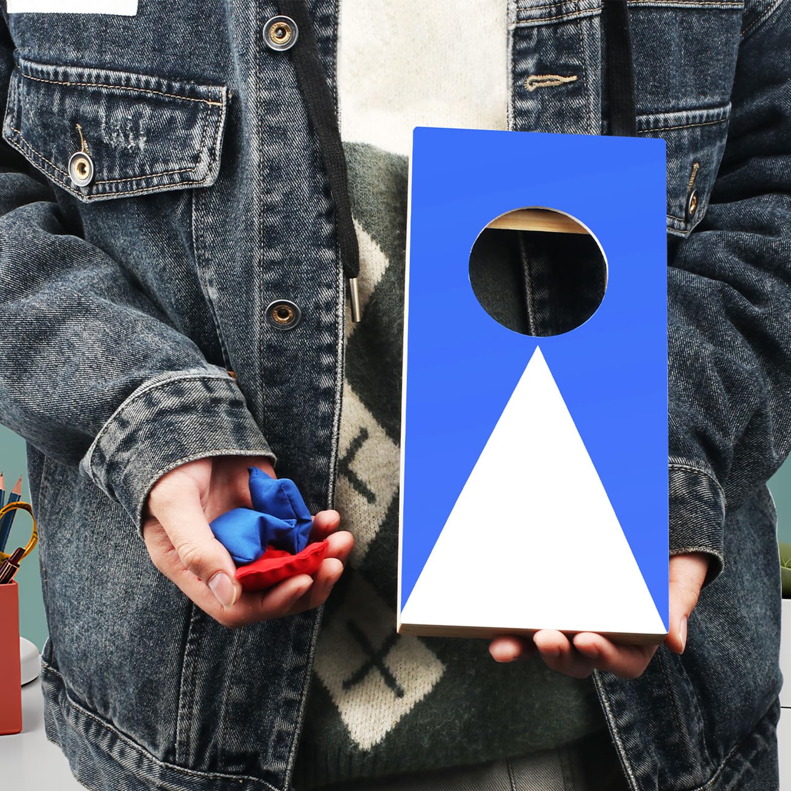 NZQXJXZ Jeu de Cornhole Mini Desktop Jeu de Cornhole Portable pour l'extérieur avec des Sacs de Haricots pour Les Enfants, la Famille NZQXJXZ Jeu de Cornhole Mini Desktop Jeu de Cornhole Portable pour l'extérieur avec des Sacs de Haricots pour Les Enfants, la Famille
