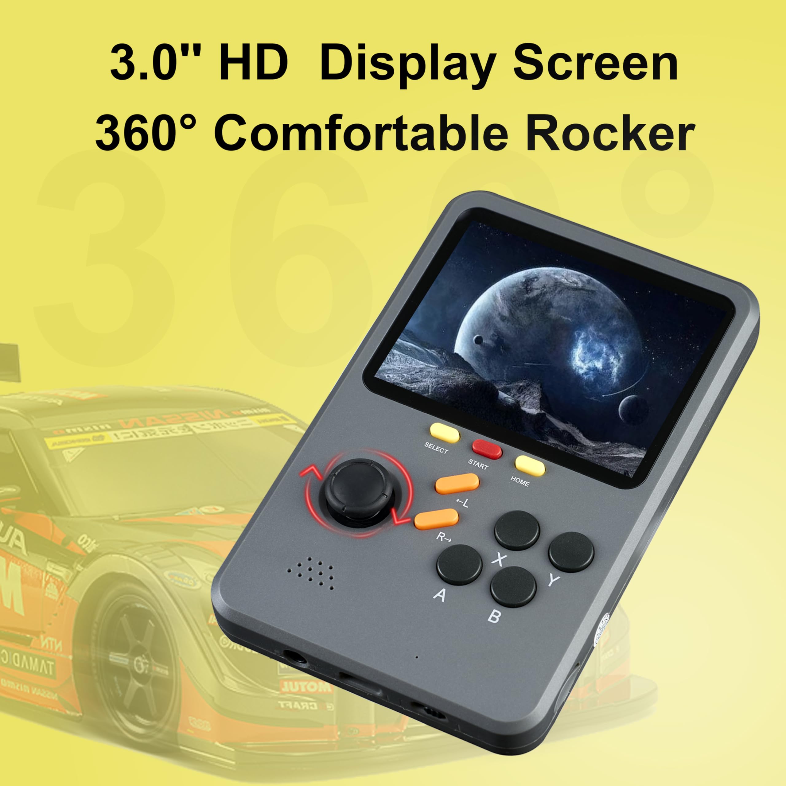 WeLohas Q2 Handheld Games Device,Electronic 3D Video Game System,10000+ Fun Retro Games Preloaded,64GB TF Card,3.0