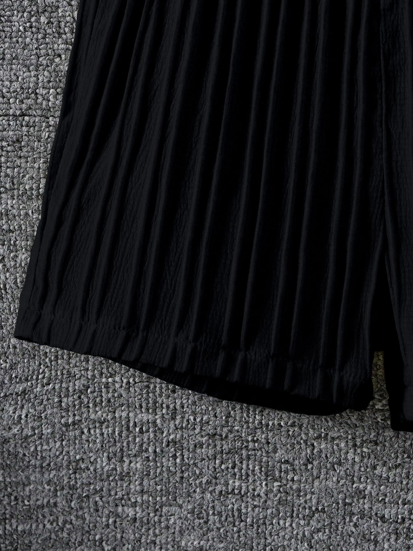 AVANOVA Conjunto de 2 piezas negro para niños, camisa de manga corta con botones frontales con pantalones cortos a juego, ropa casual de verano para niños, mezcla de poliéster ligera, ropa escolar y