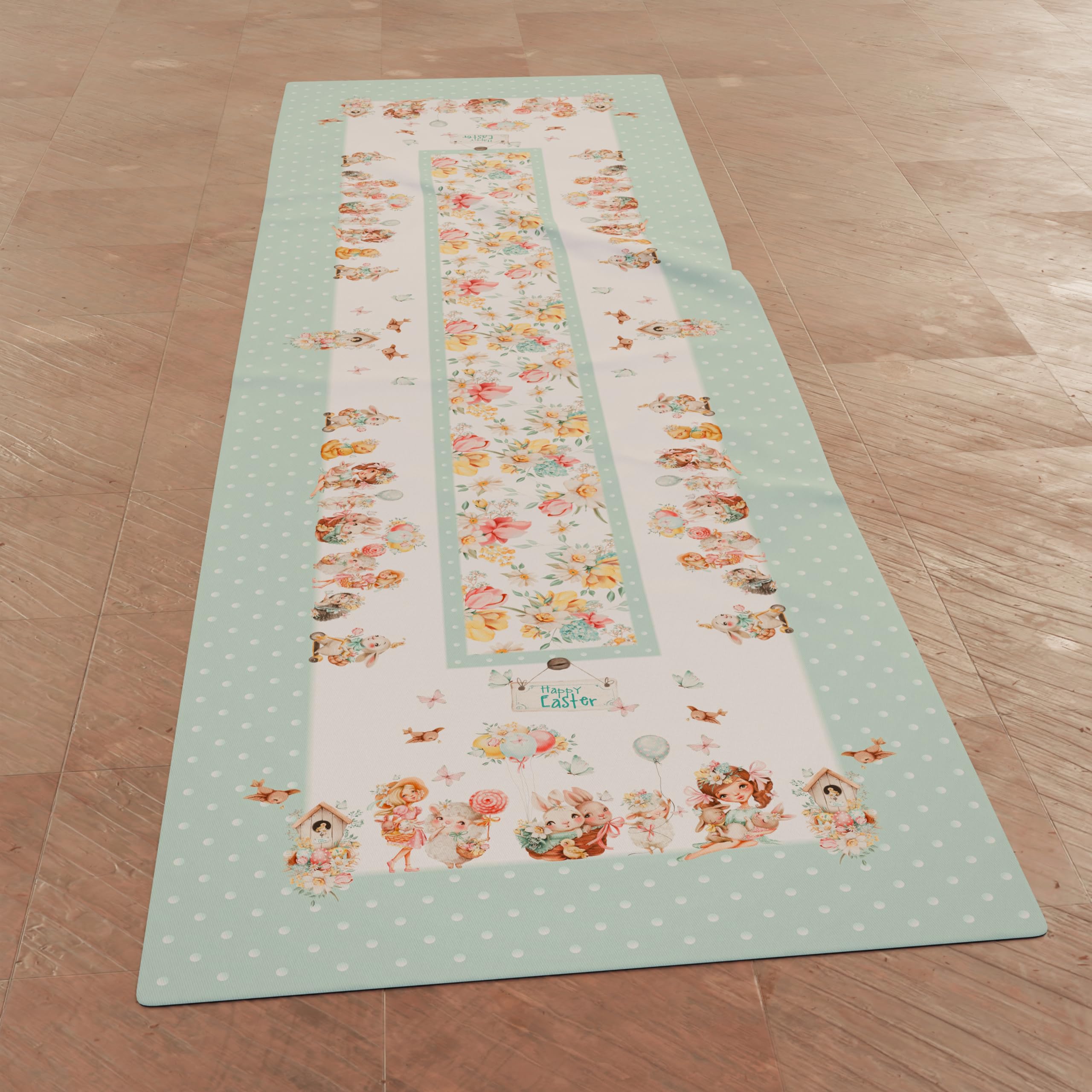 PETTI Artigiani Italiani - Easter Table Runner, Kitchen Table Runner in Digital Print, 100% Made in Italy - Image 3