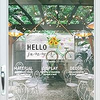 Vista 2 de Letrero decorativo para puerta delantera, dulce verano, flora de verano, bicicleta, letrero de bienvenida para el hogar, porche, cocina, comedor