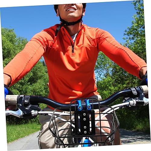 Miniatura 6 de Kisangel Cesta delantera para bicicleta, cesta trasera, contenedor de bicicleta, cesta de bicicleta para manillar, cesta de alambre de malla, 1 ud