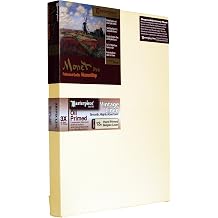 MASTERPIECE 44130 Monet Pro 1.5" Deep Vintage L21C Belgian Linen 13.0 oz Oil Primed Linen Stretched Canvas 12" x 16"
