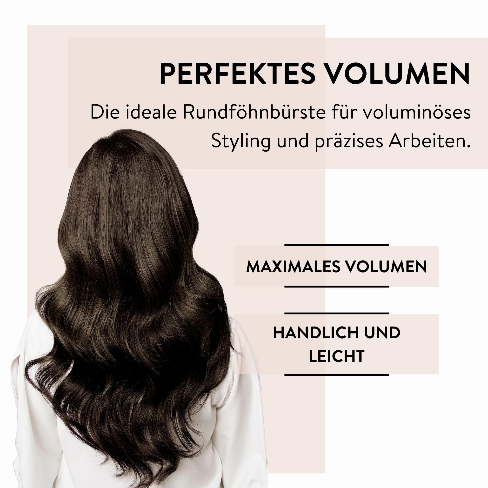 PARSA Beauty Volume Brush Unicolor Round Blow Dryer Brush with Plastic Pins, Hair Brush for Volume Large Volume Styling - Image 3
