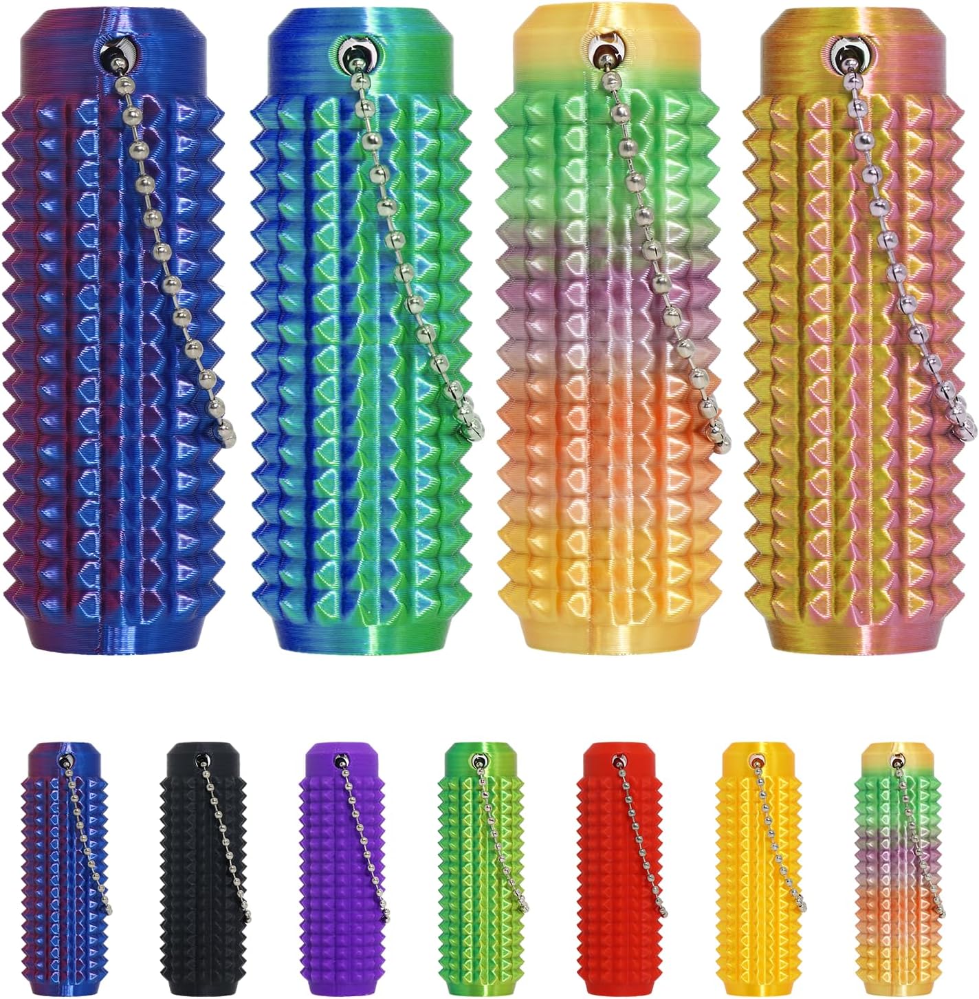 Little Ouchies Pain Fidget, Pain Stim Fidget for Stress Relief & Focus, Little ouchies, Mini Fidget Toys, 3D Printed with Hard Spiky Fidget Massage Keychain (4PCS)