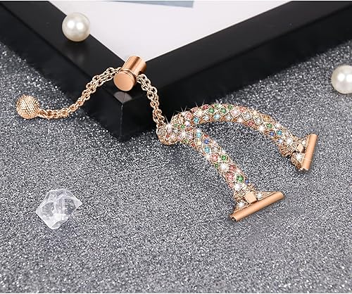 Miniatura 2 de DEALELE Bands Compatible with Samsung Galaxy Watch 66 Classic  55 Pro  44 Classic  3 41mm  Active 2, 20mm Bling Diamond Metal Replacement Bracelet