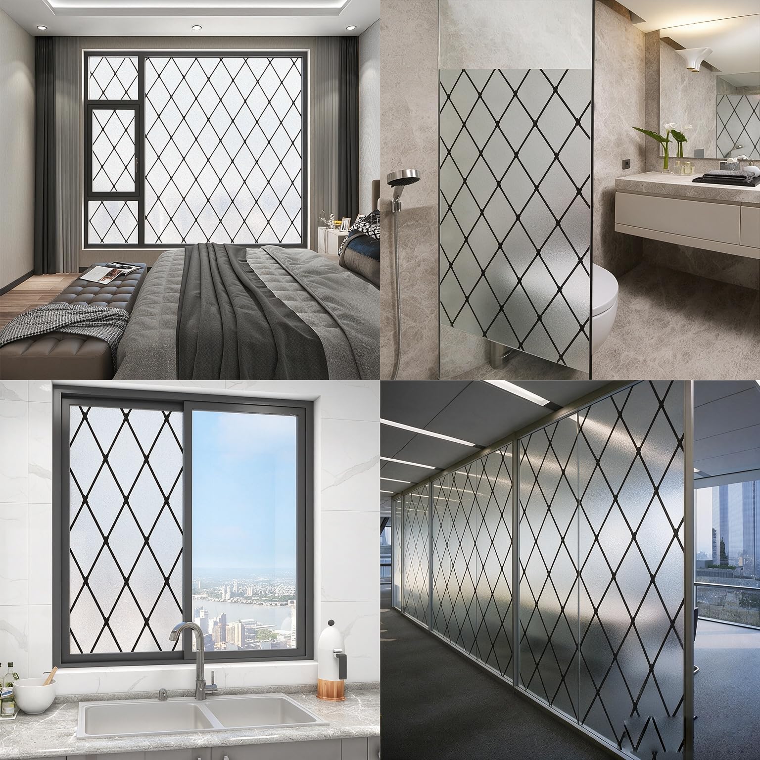 Vinilo Ventana Privacidad 70 x 350 cm Privacidad Ventana Protección UV Ideal Lámina Protectora UV con Adhesión Estática sin Pegamento Lámina para Baño Oficina y Cocina, Neto