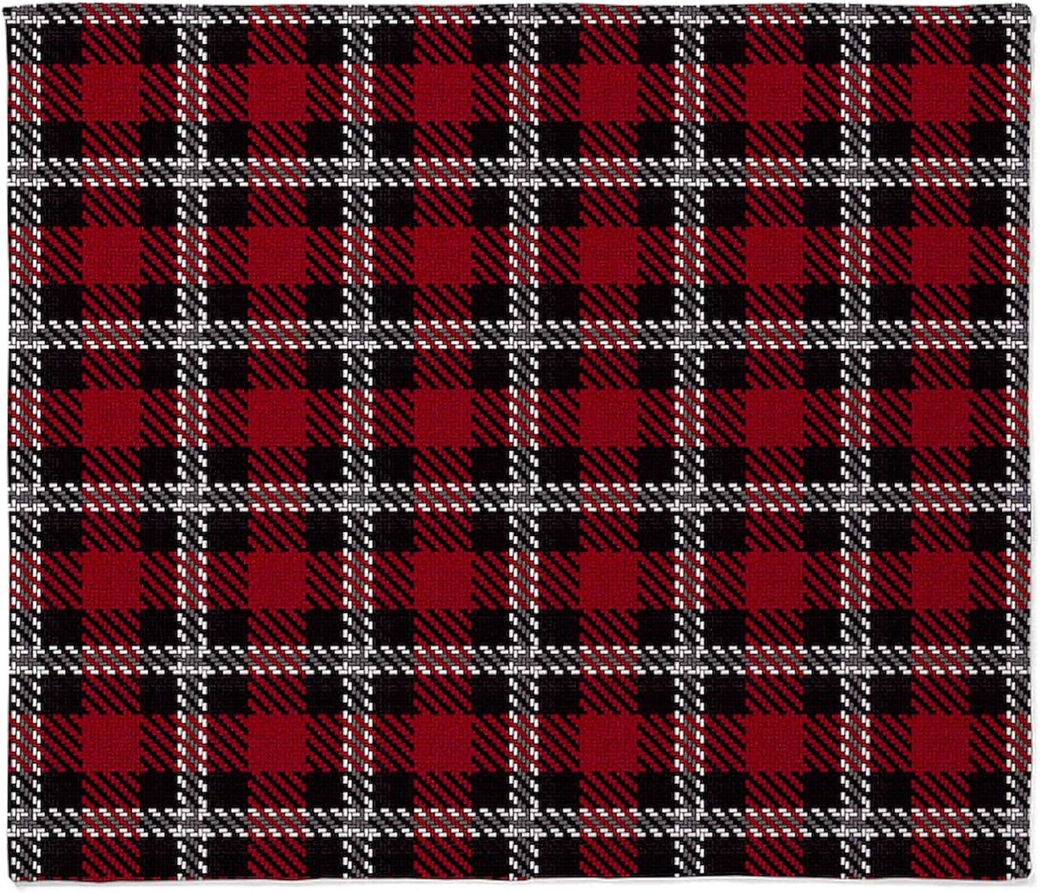 CafePress Vintage, Red Plaid, Throw Blanket Super Soft Fleece Plush Throw Blanket, 60"x50"