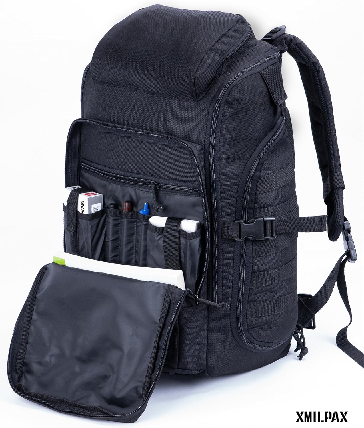 35L Tactical Backpack Military Rucksack MOLLE Quick-Access Flap EDC Pack for Hiking Camping Travel Work Bugout Emergency
