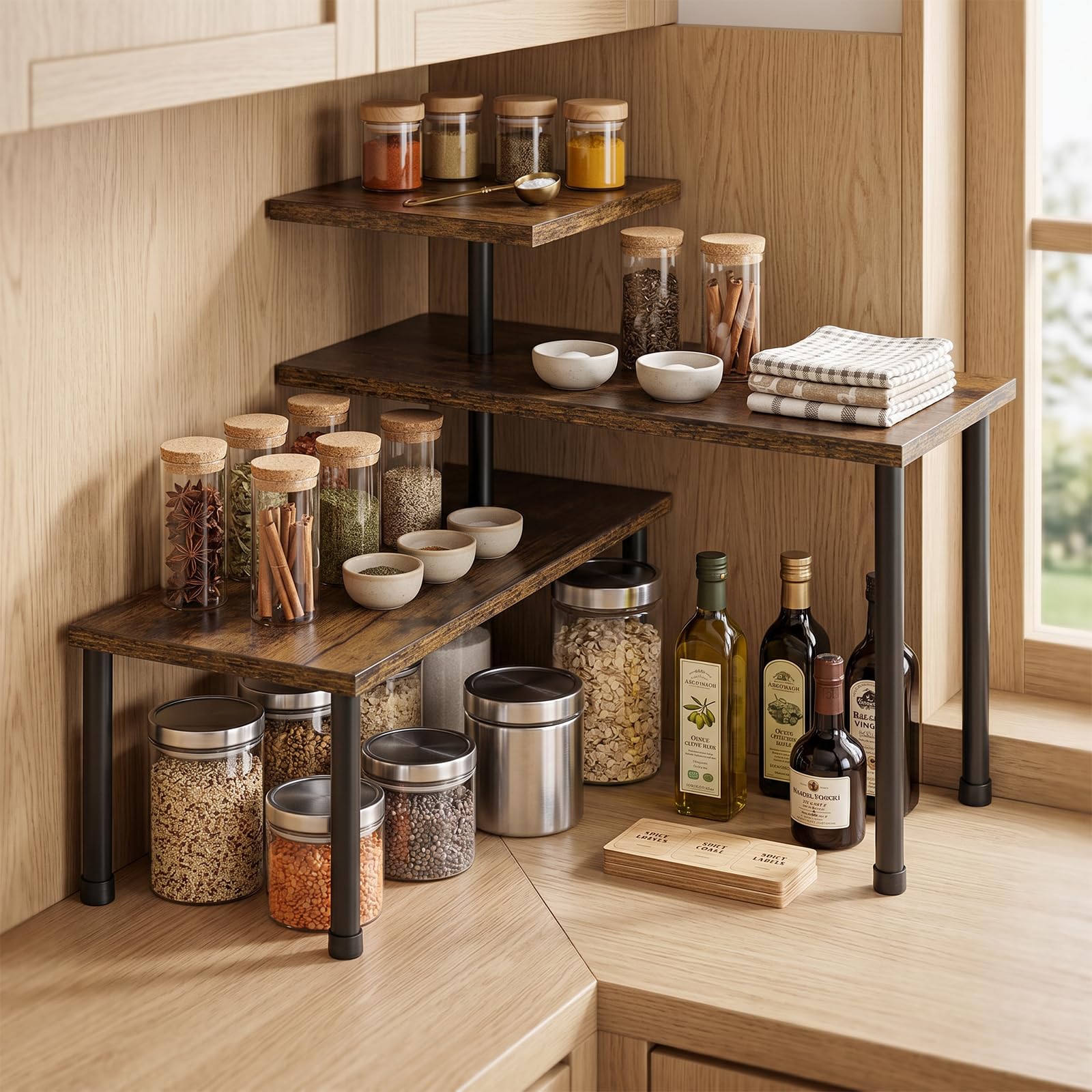 étagère d'angle cuisine