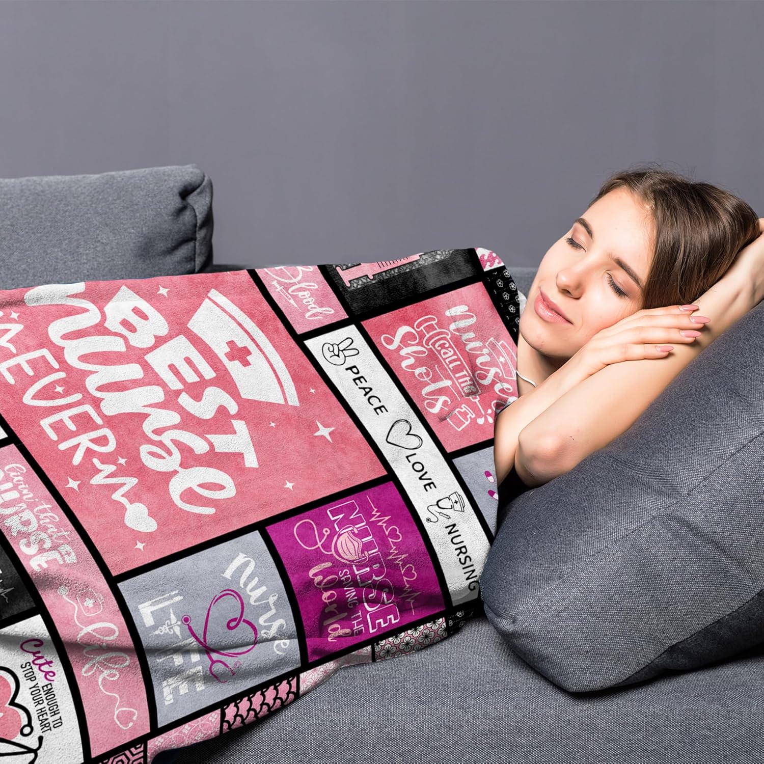 Nurse Gifts for Women Blanket 60"x 50", RN/LPN Gifts for Nurses Female, Nurses Appreciation Gifts, Nurse Graduation Gift - Image 3
