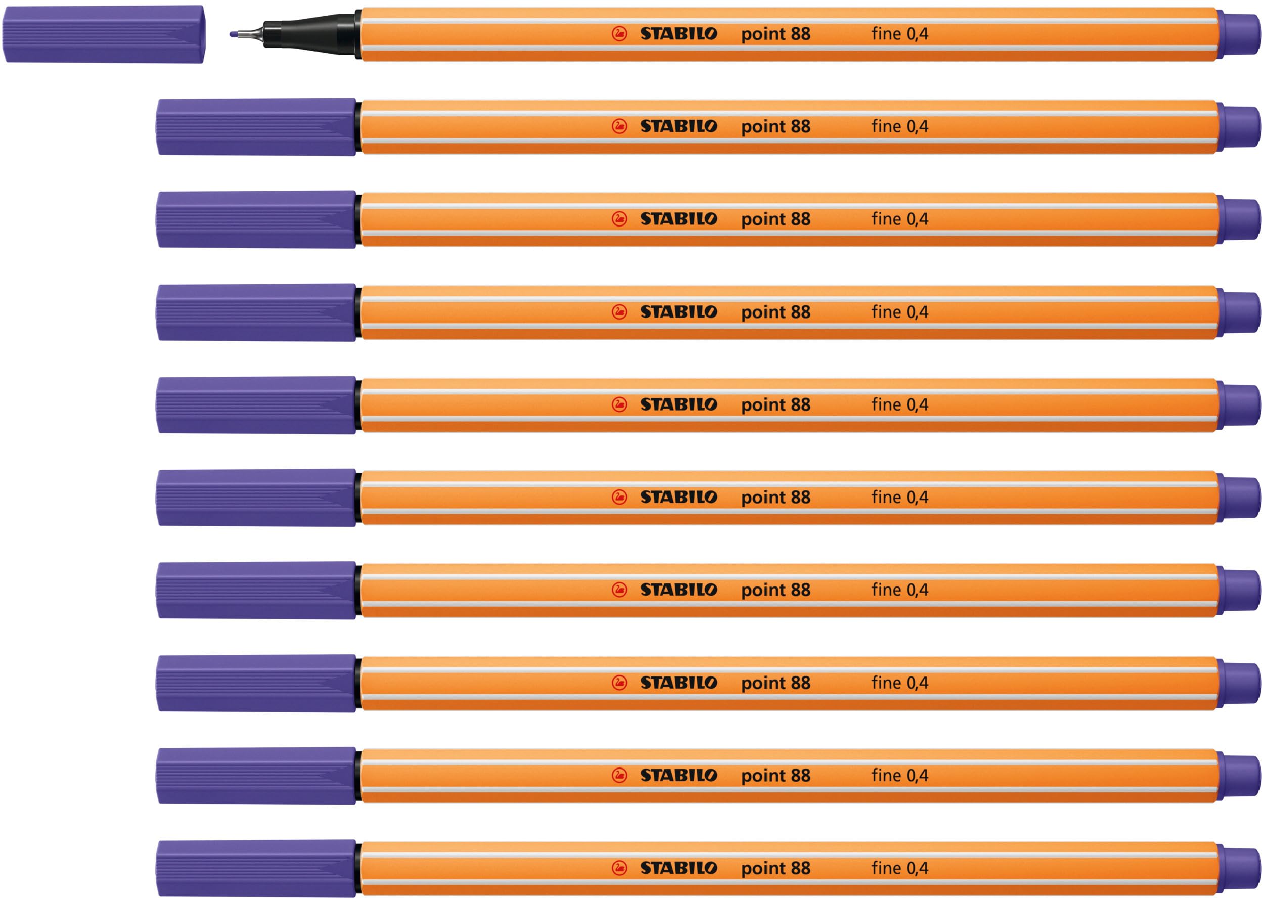 Stabilo Point 88 Fineliner Pen - 55 Violet / Pack of 10