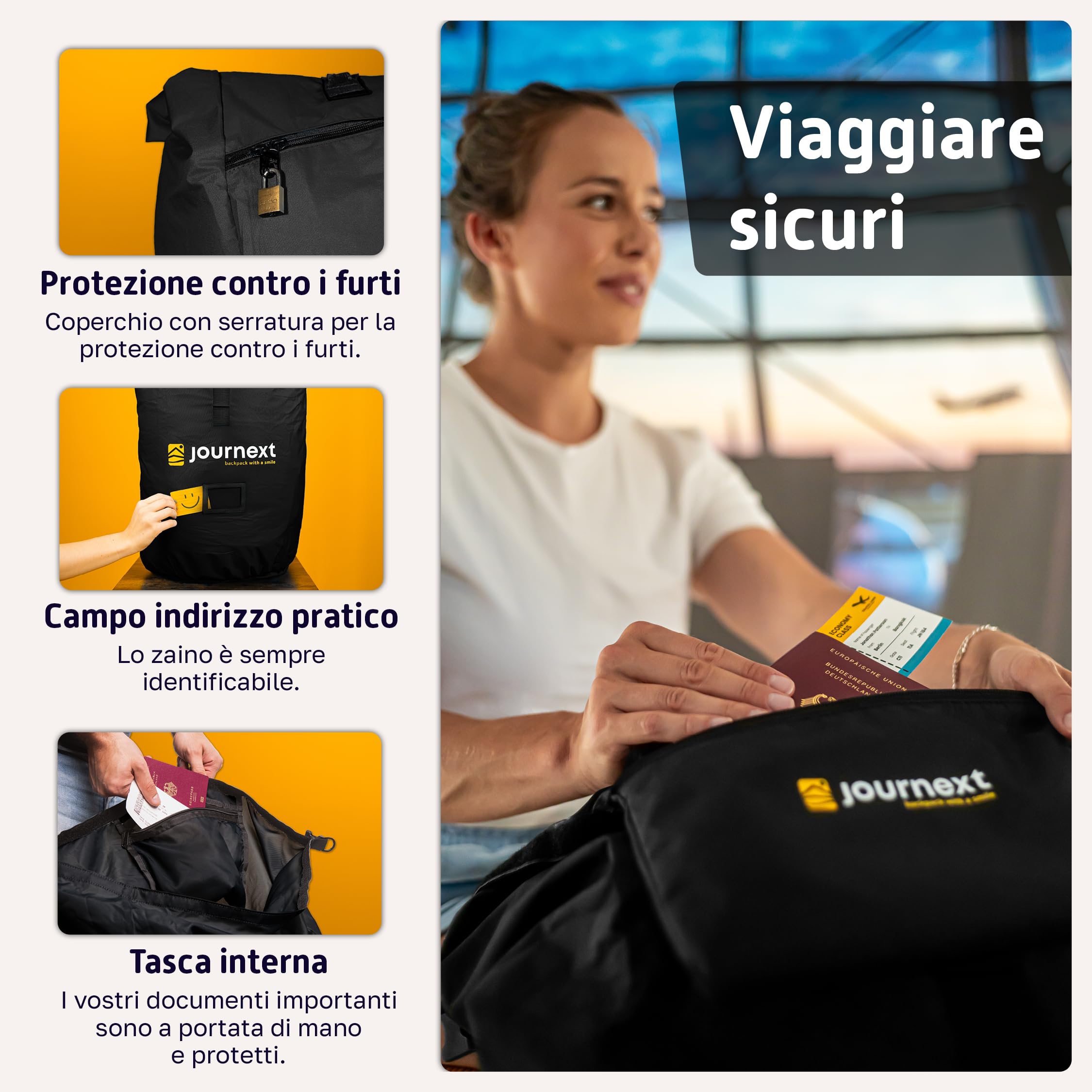 Journext Backpack Cover Zaino Protettivo Unisex-Adulto