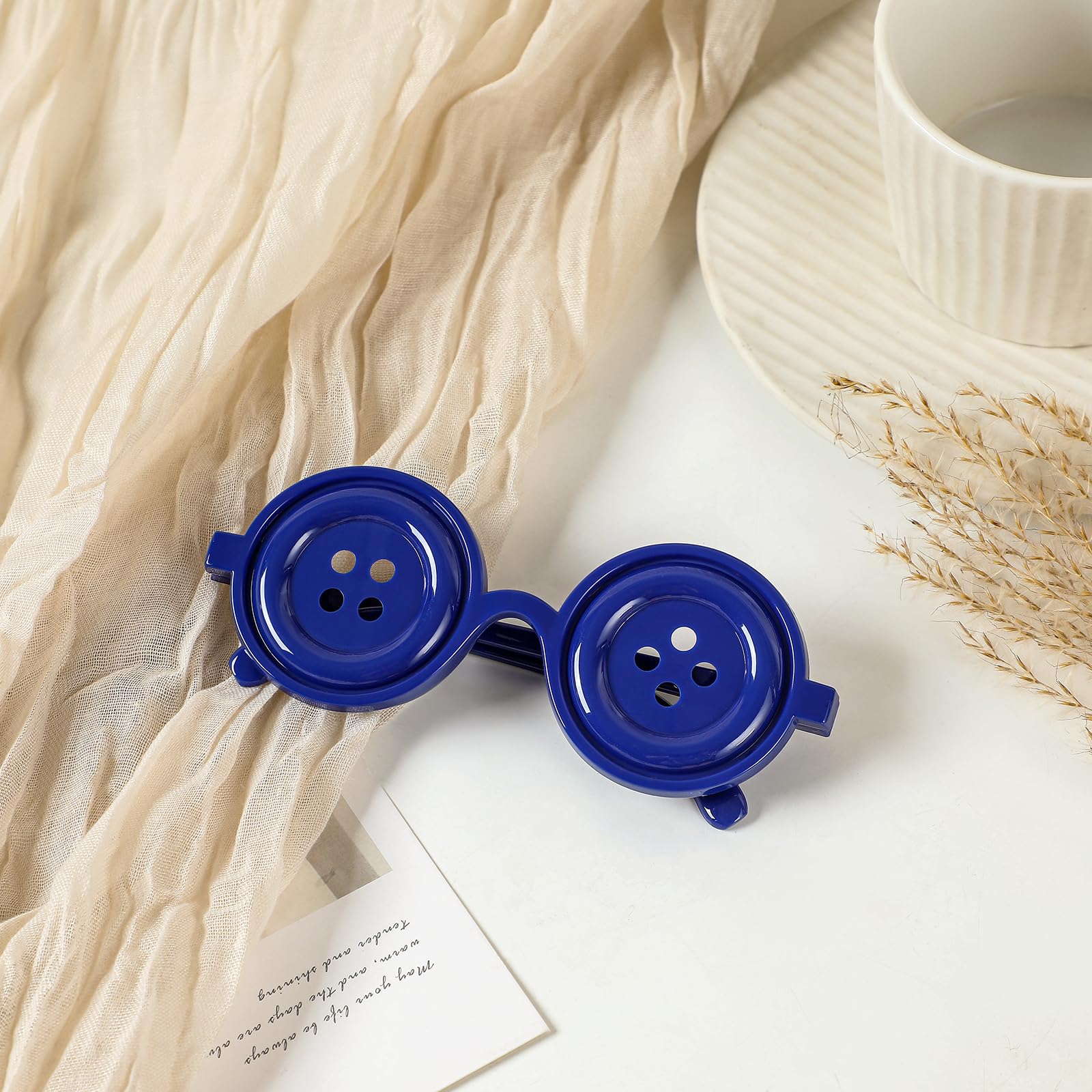 ANZWTLOYY Button Eyes Glasses Coraline Merchandise Halloween Costume Stuff Accessories(Blue)