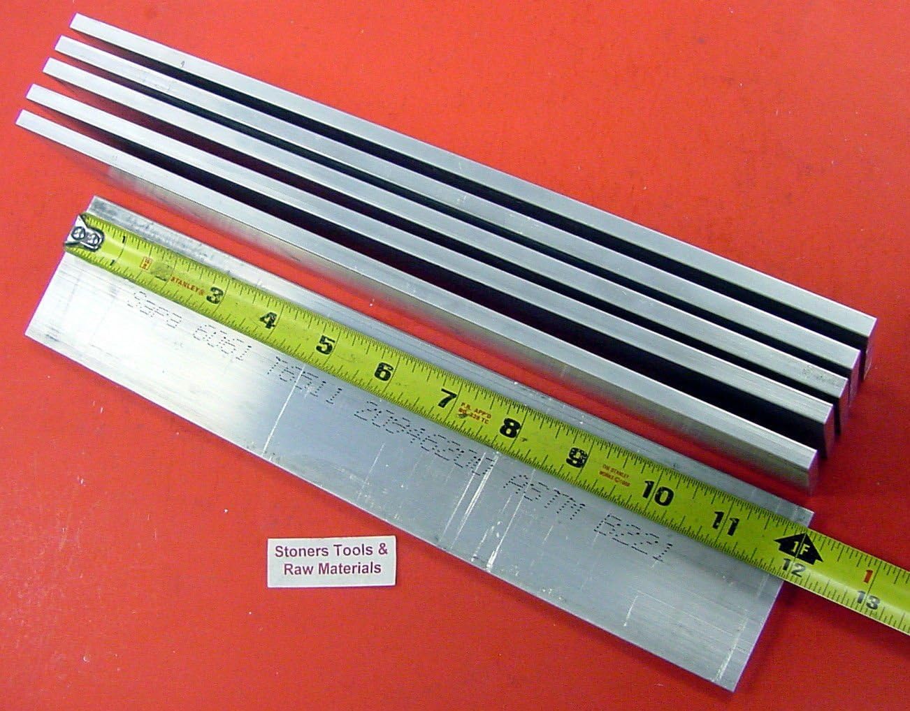 6 Pieces 1/4" X 3" Aluminum 6061 Flat BAR 12" Long .250" T6511 Plate Mill Stock