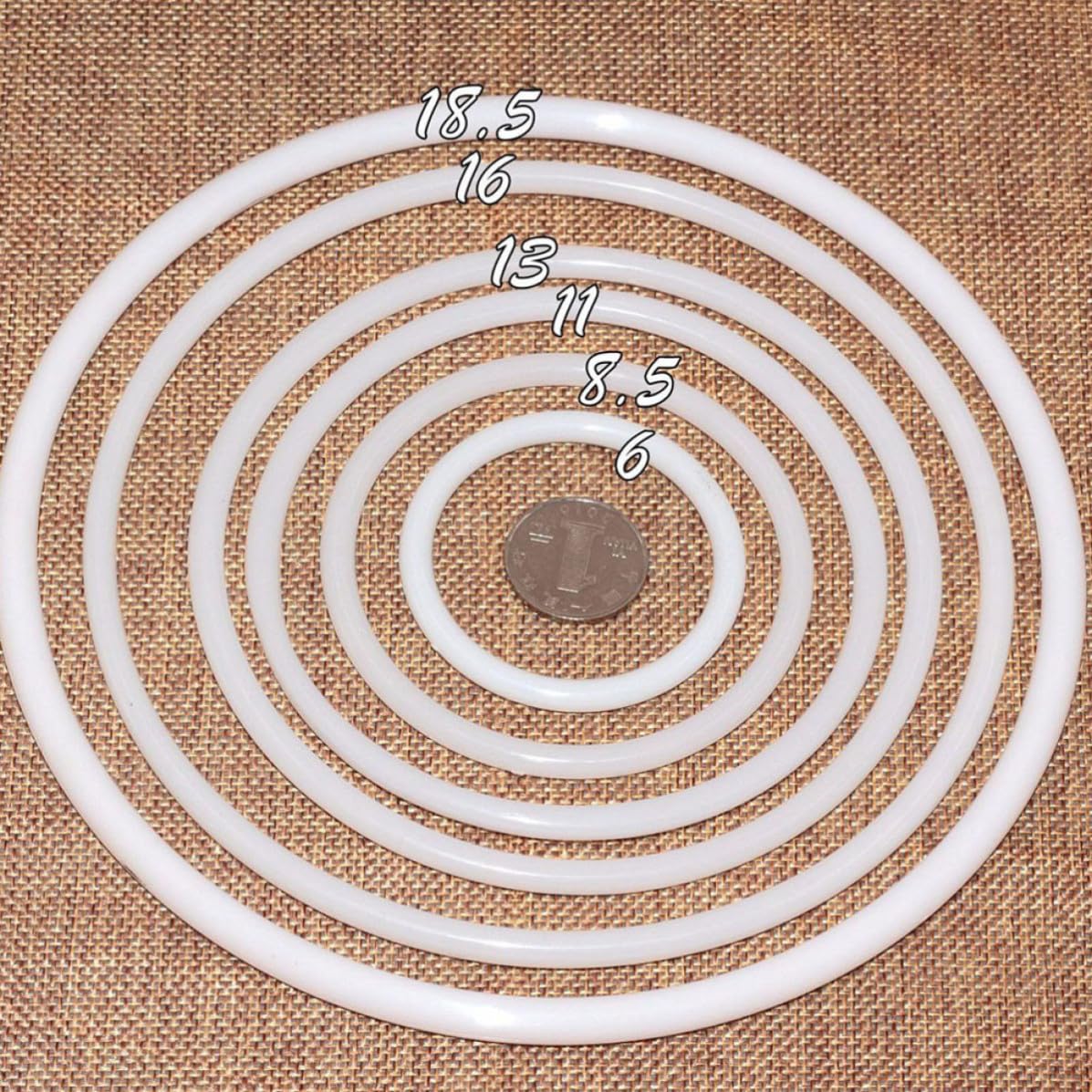 10 Cerceaux Ronds en Plastique Blanc de 30 Cm pour Attrape-rêves Soi-même, pour Projets de Tricot et Mandalas, Lot de 10 Pièces pour Garçon et Filles et Filles