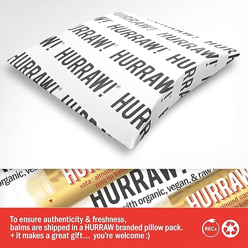 Miniatura 4 de Hurraw! Bálsamo labial de almendras, cardamomo, rosa (Vata), paquete de 2: orgánico, certificado vegano, sin crueldad y sin gluten. Sin OMG