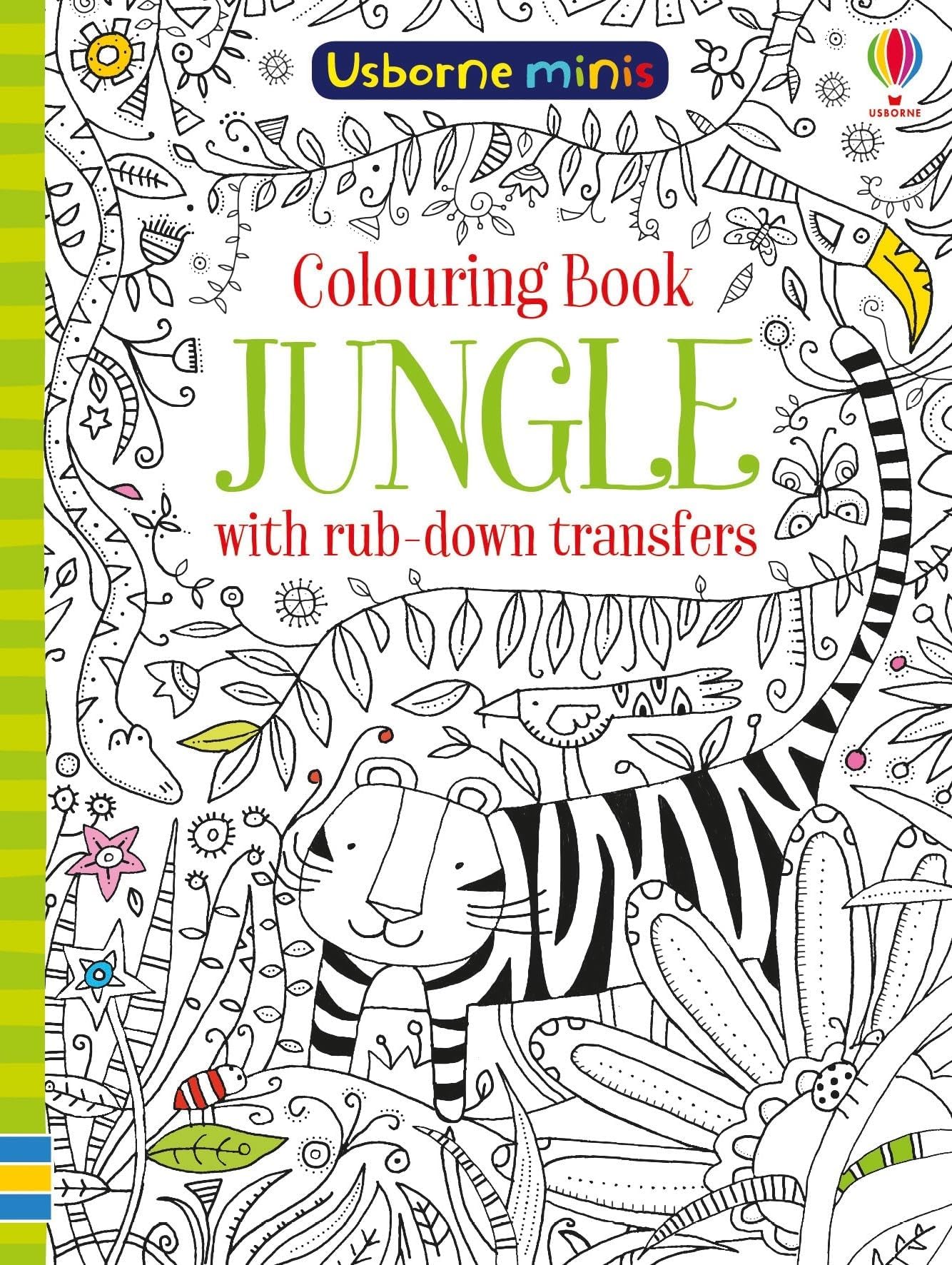 Colouring Book Jungle with Rub Down Transfers (Usborne Mini Books) (Usborne Minis) Paperback – 5 April 2018
