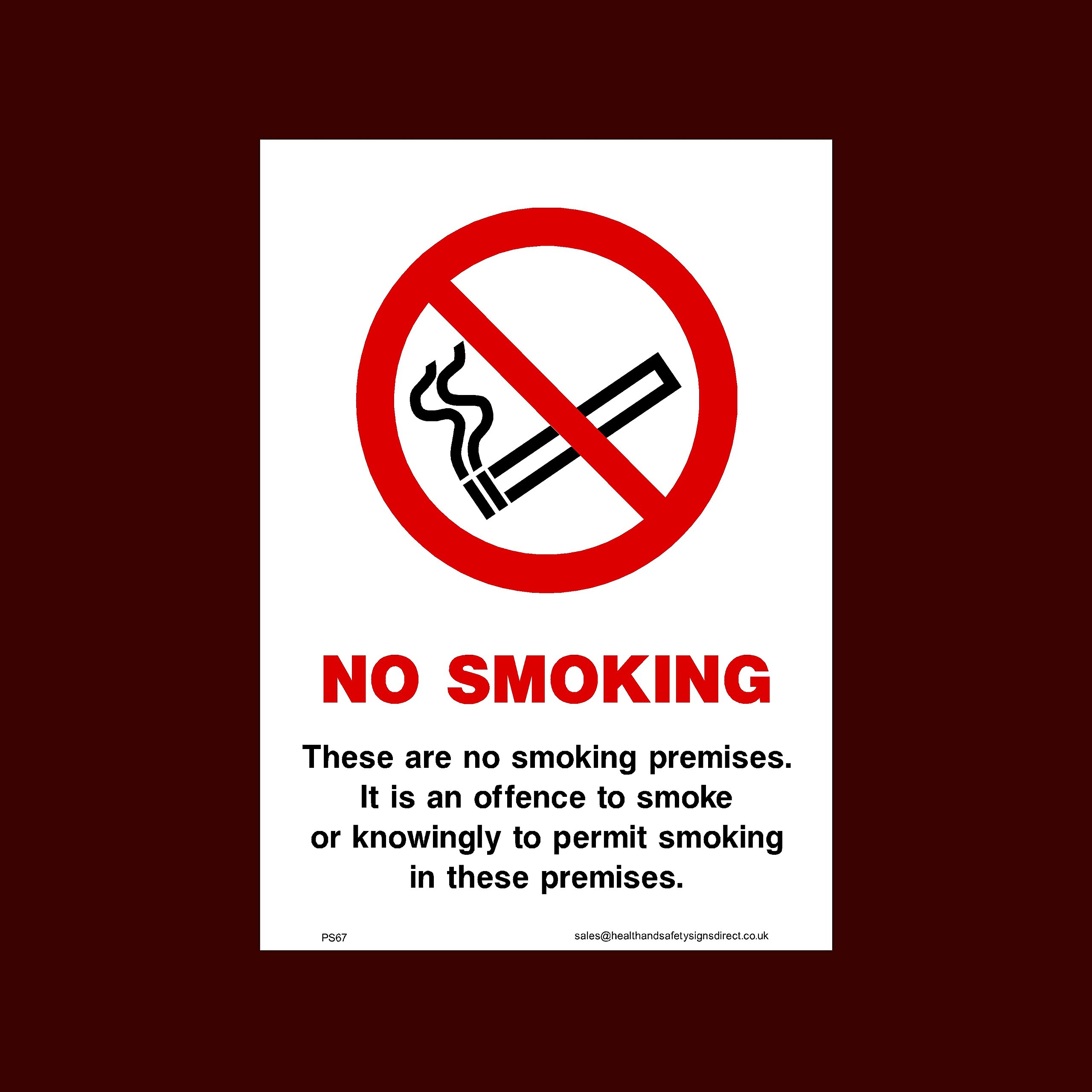 Buy No smoking it is against the law to smoke in these toilets Plastic