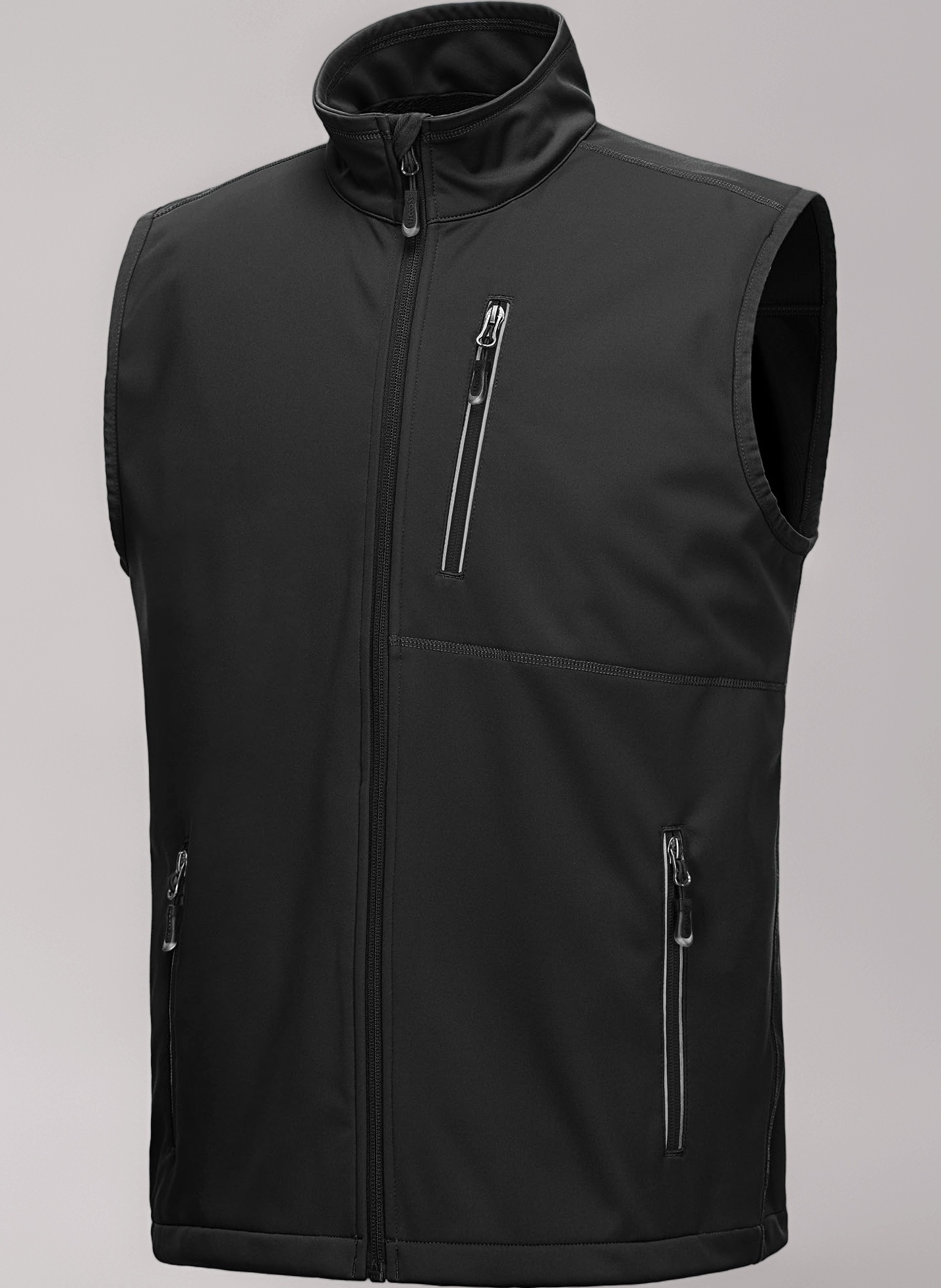 Men's Lightweight Softshell Gilet, Windproof Waterproof Outerwear Vest Gilets Sleeveless Jacket for Cycling Running Hiking Golf Travel