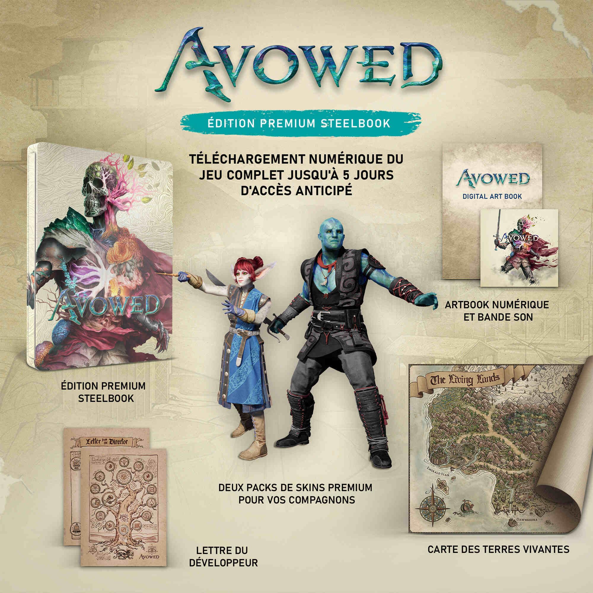 Avowed – Premium SteelBook – Xbox Series X|S et Windows (code jeu à télécharger dans la boite)