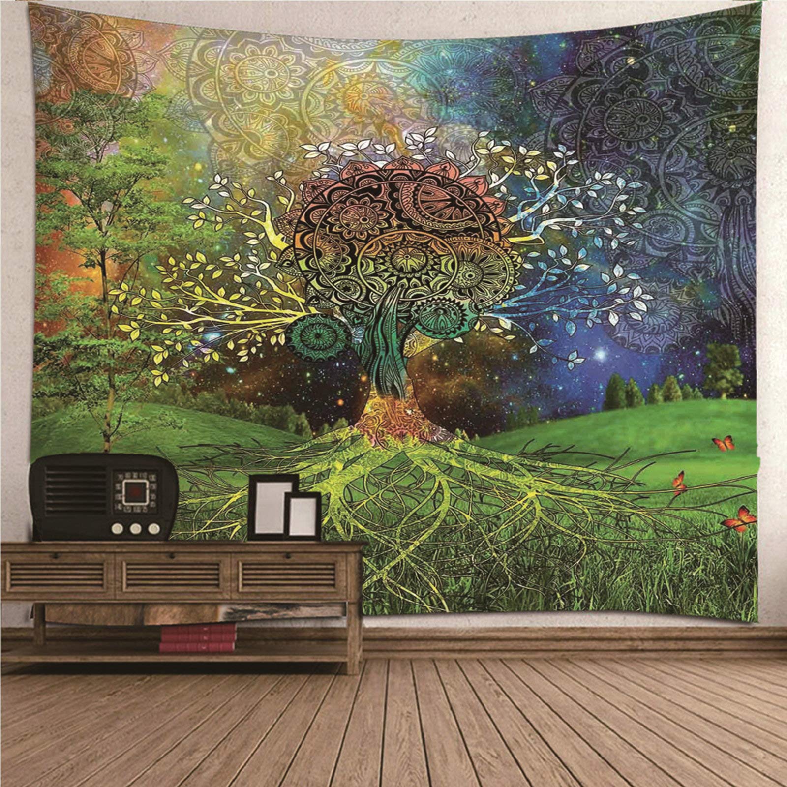 Tapiz de pared de poliéster con impresión 3D lavable que decora y sirve como manta de playa