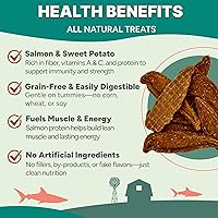 Vista 4 de Gaines Family Farmstead Filetes de salmón y batata para perros, 8 onzas, masticables suaves totalmente naturales, salmón de Alaska capturado
