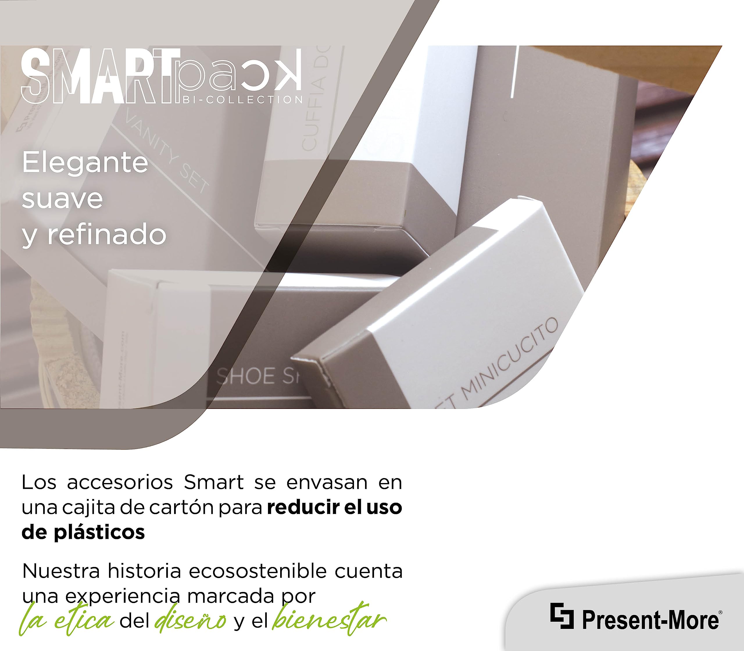 Present-More Kit costura Smart - Kit de costura 250 unidades para Hoteles y B&B | Kit de costura embolsado individualmente y envasado en cajita reciclable