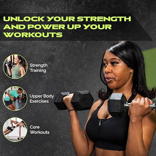 Miniatura 8 de RAGE Fitness - Mancuerna hexagonal de goma