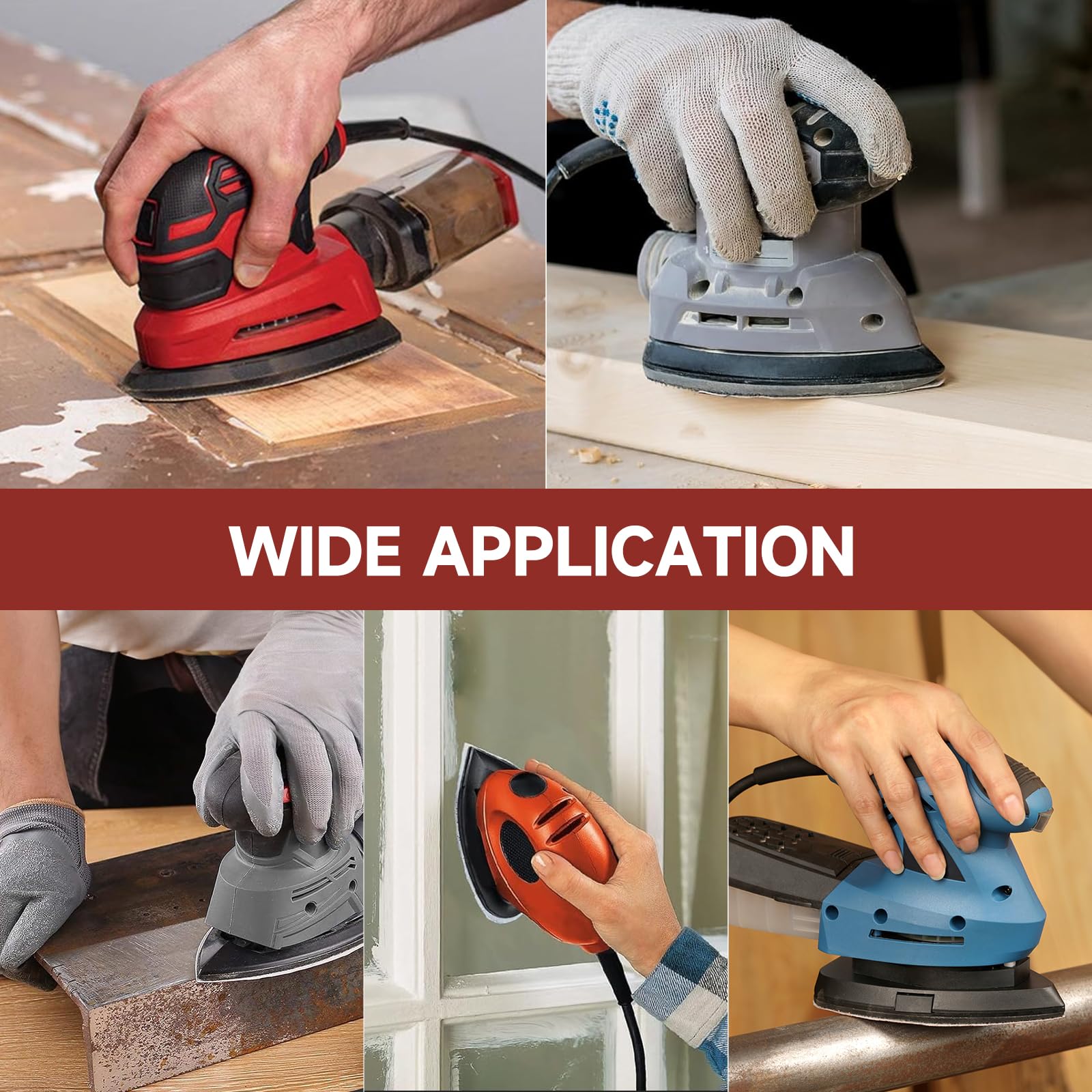 100 Fogli Abrasivi Per Levigatrice Mouse - 93x168mm, Grana 40-400, Con 4 Fori - Foto 13