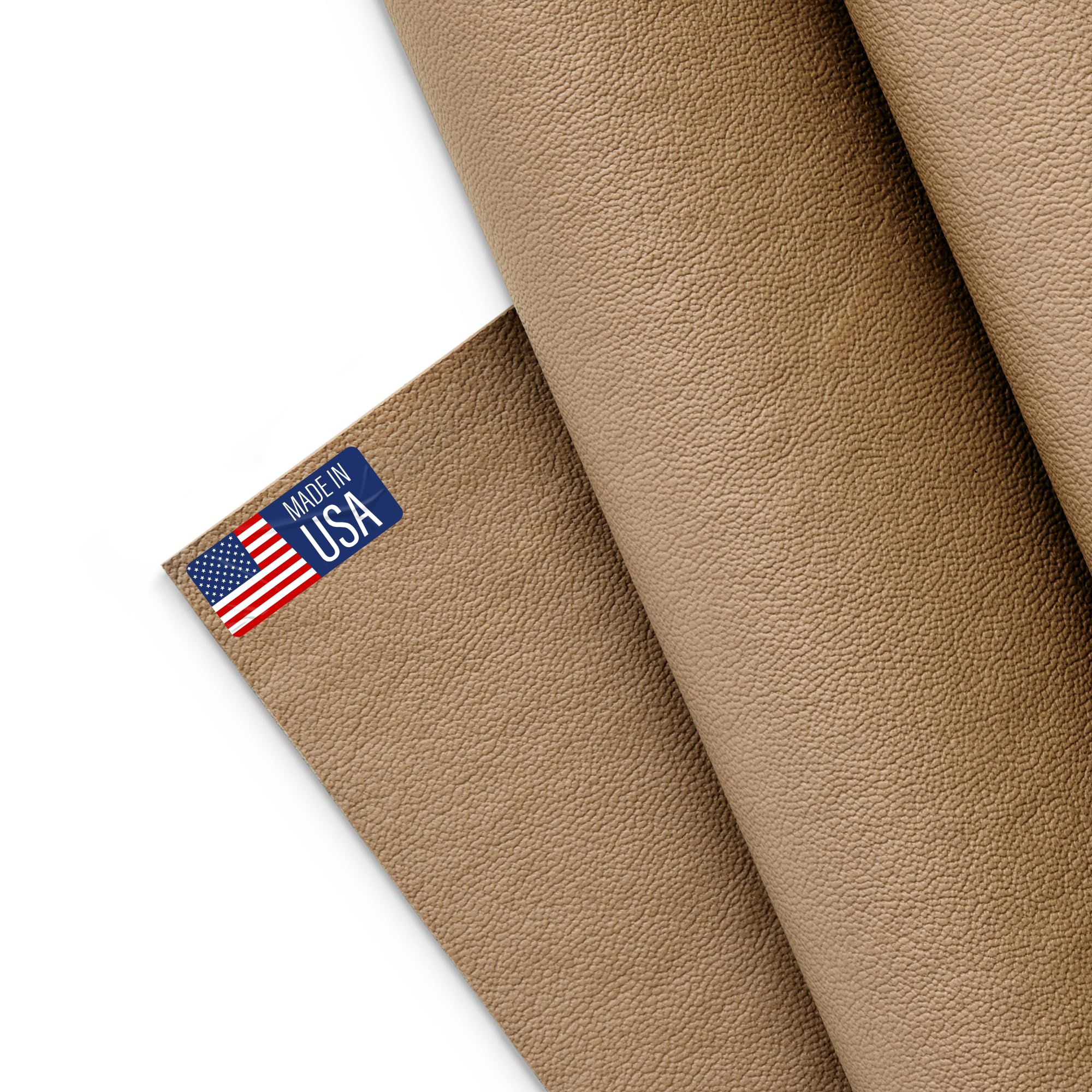 Marine Vinyl Fabric, Upholstery Faux Leather, Outdoor Boat Automotive, DIY and Crafting Pleather - 5 Yard Roll (Taupe)