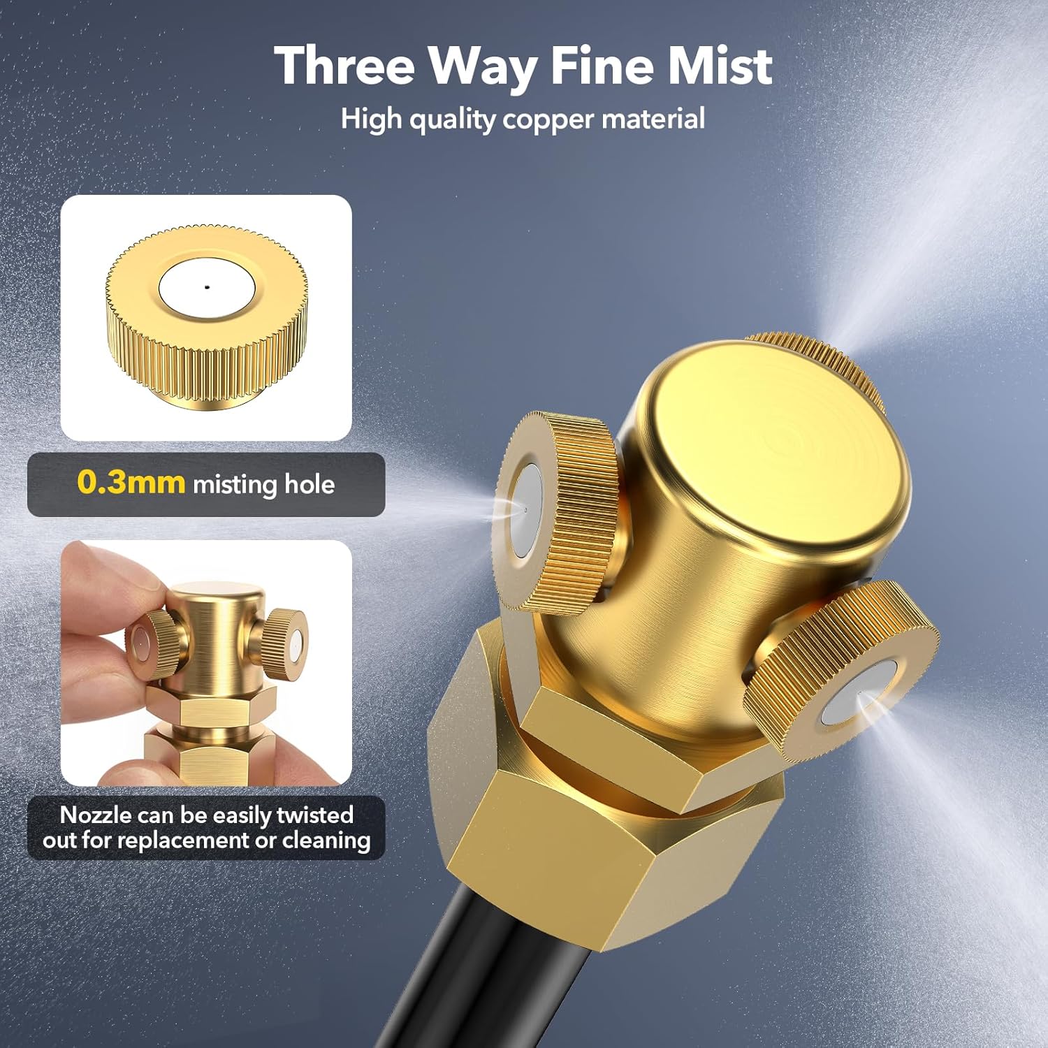 Neitra Portable Misting Systems, Water Misters Cooling Outdoor with 5000mAh Water Pump, 20L Bucket, 9.8FT Hose & 8.2FT Cobra Mist Stand for Patio/Umbrella/Poultry/Golf Cart/Camping