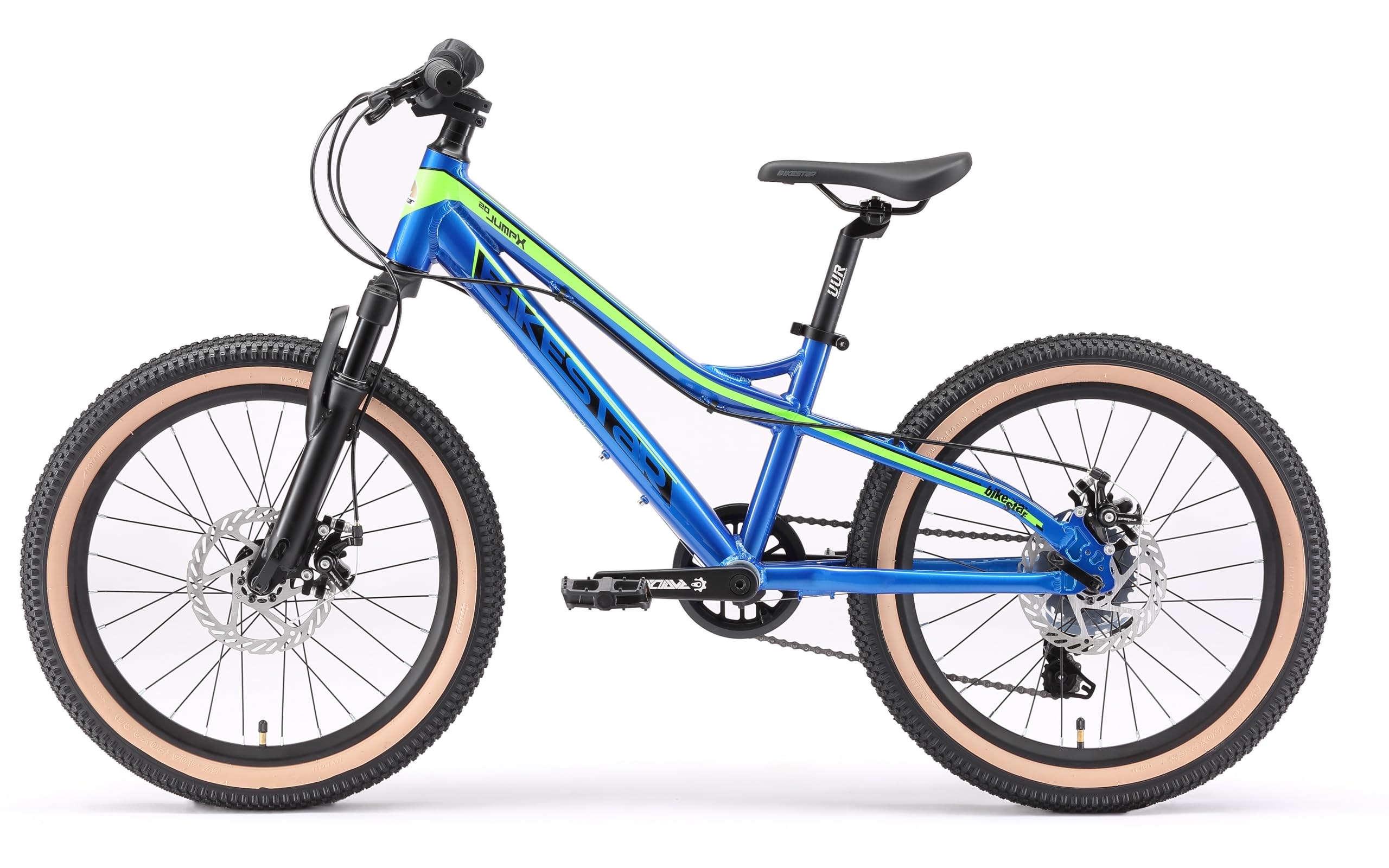 BIKESTAR Bicicleta de montaña de Aluminio Bicicleta Juvenil 20 Pulgadas de 6 a 9 años | Cambio Shimano de 7 velocidades, Freno de Disco, Horquilla de suspensión | niños Bicicleta