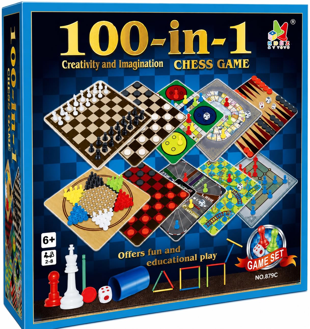 Happium 100 Classic Games Compendium | Collection of Classic Family Board Games | Games Compendium includes Ludo, Chess, Draughts and Playing Cards, Large Version