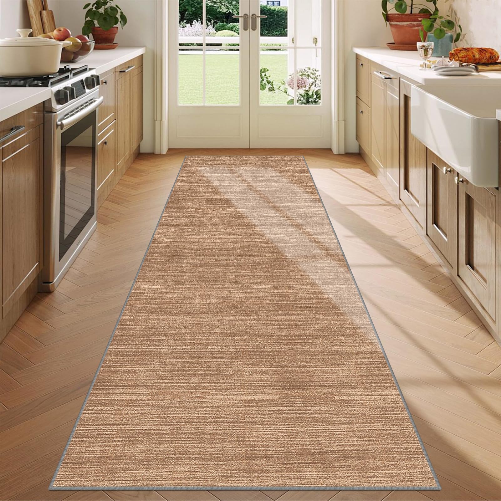 Laegnfho Very Long Hallway Hall Runner Carpet Runner Rug Non Slip Machine Washable Narrow Rugs Corridor Runners Heavy Duty Entrance Mat Kitchen Runners for Living Room Entryway Bedroom 120 x 250 cm
