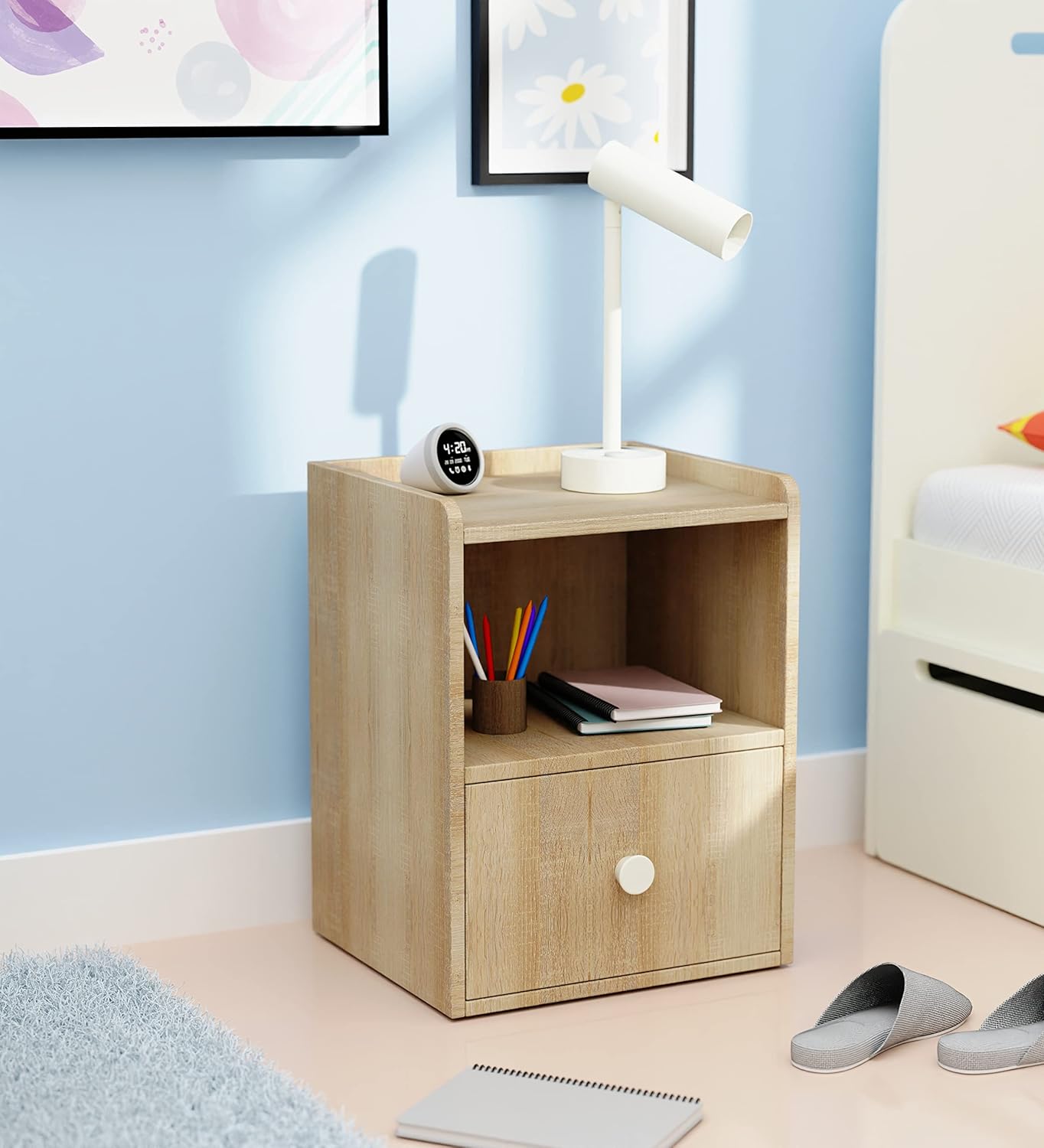 Amazon Brand Umi Premium Finish Engineered Wood Bed Side Table 19