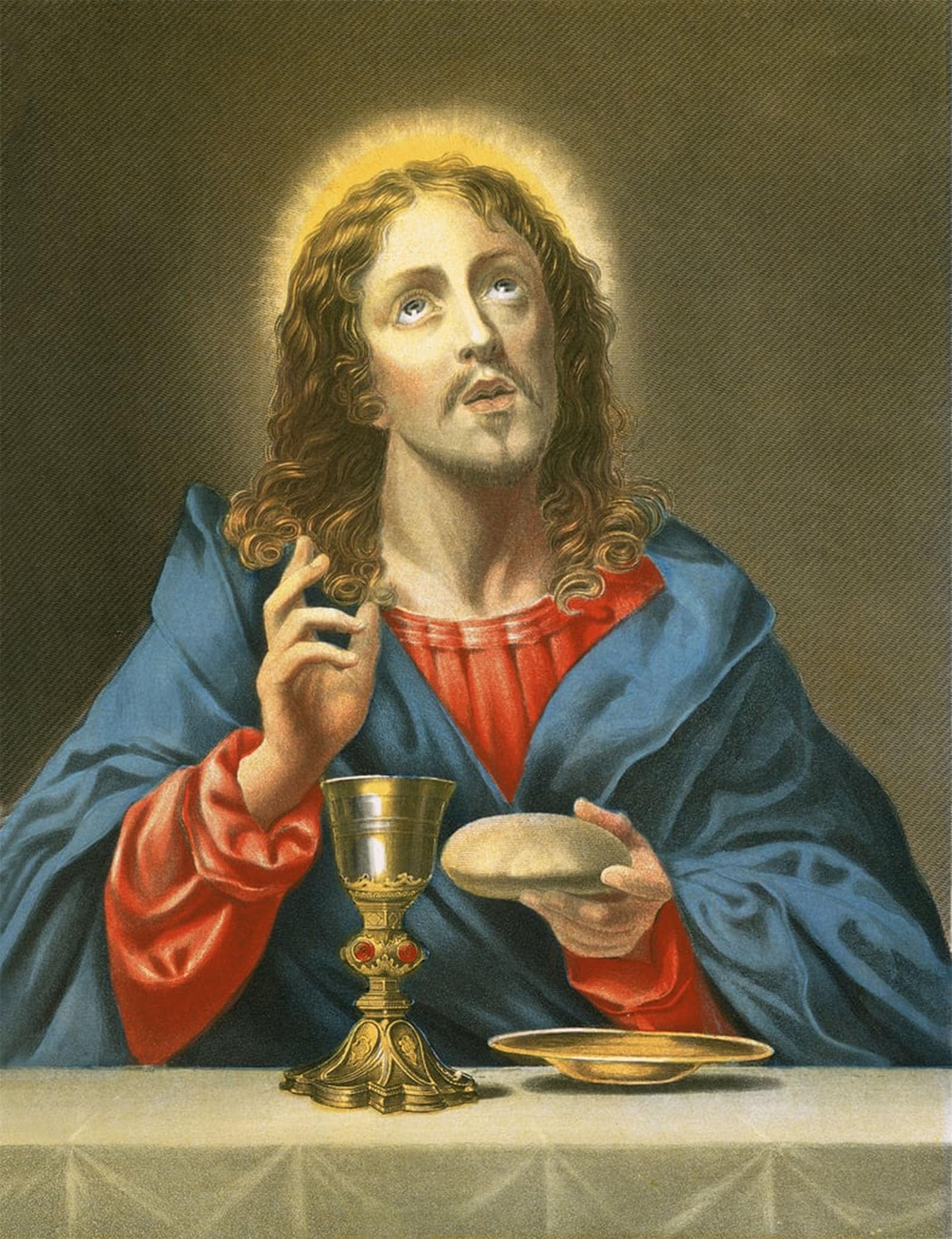 HRJUBWREE Oil Painting Prints on Canvas Painting Picture the Redeemer by Carlo Dolci Artwork Canvas Prints for Office Decor 60x90cm