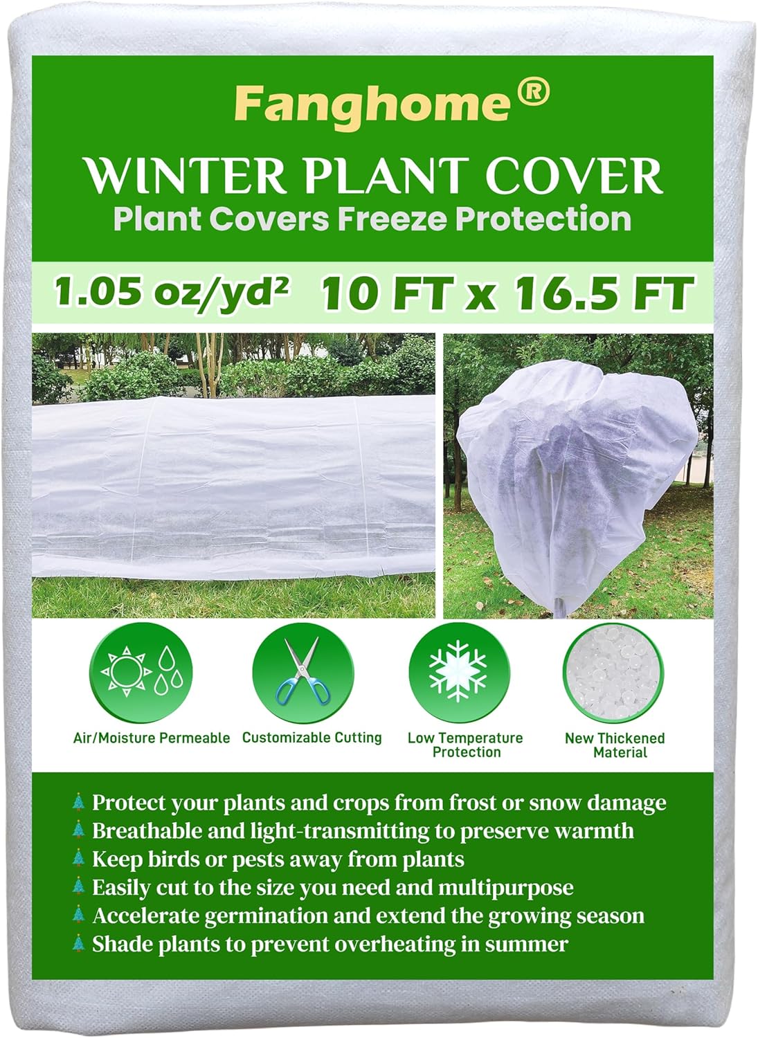 Plant Covers Freeze Protection,10 ft x 16.5 ft Plant