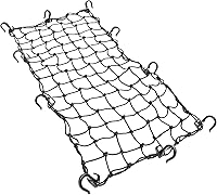 PowerTye 15x30 Inch Elastic Cargo Net with 10 Adjustable Hooks & Tight 2x2 Mesh - Secure ATVs, UTVs, Motorcycles, Boats
