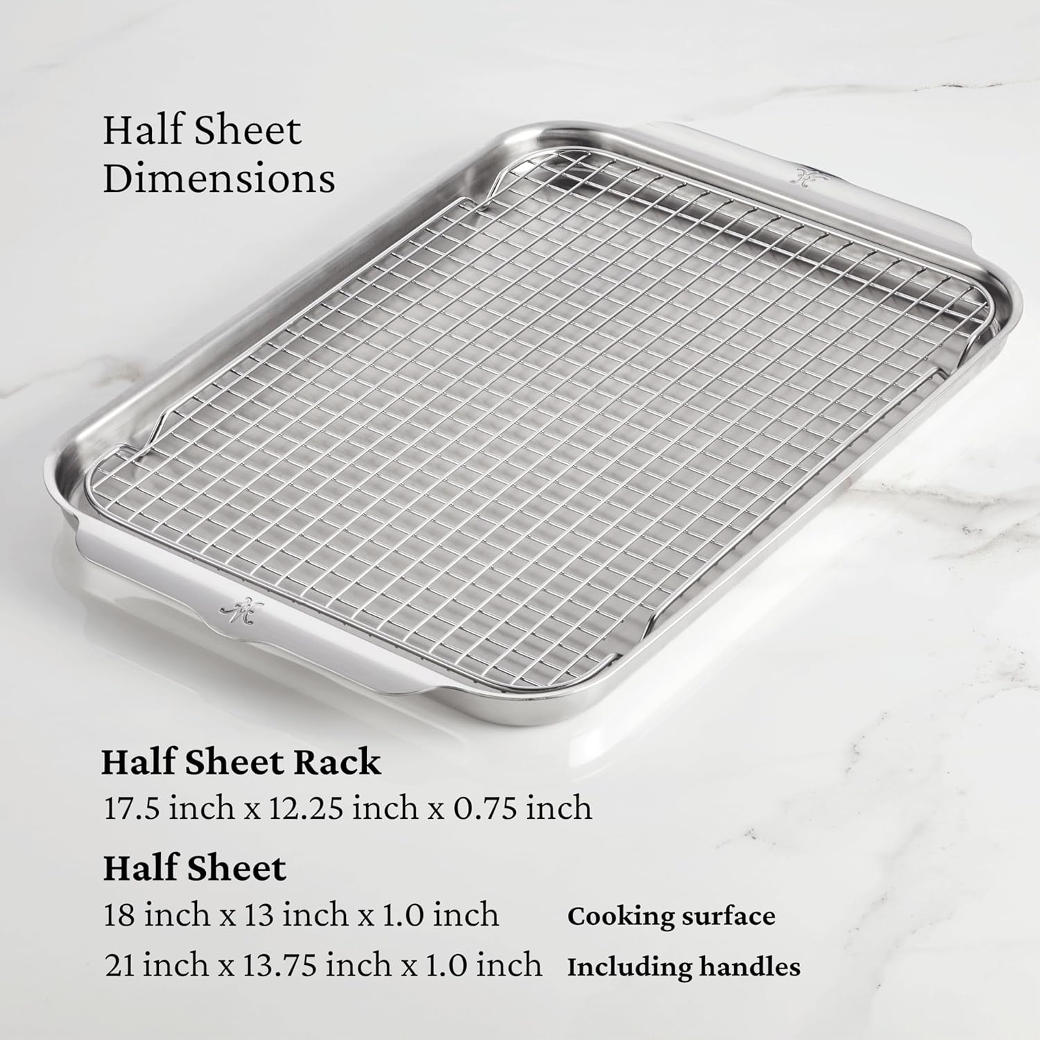 Hestan Provisions OvenBond – 3-Piece Tri-ply Baking Sheet Set Professional Stainless Steel Bakeware, Half & Quarter Sheets & Rack - Image 2