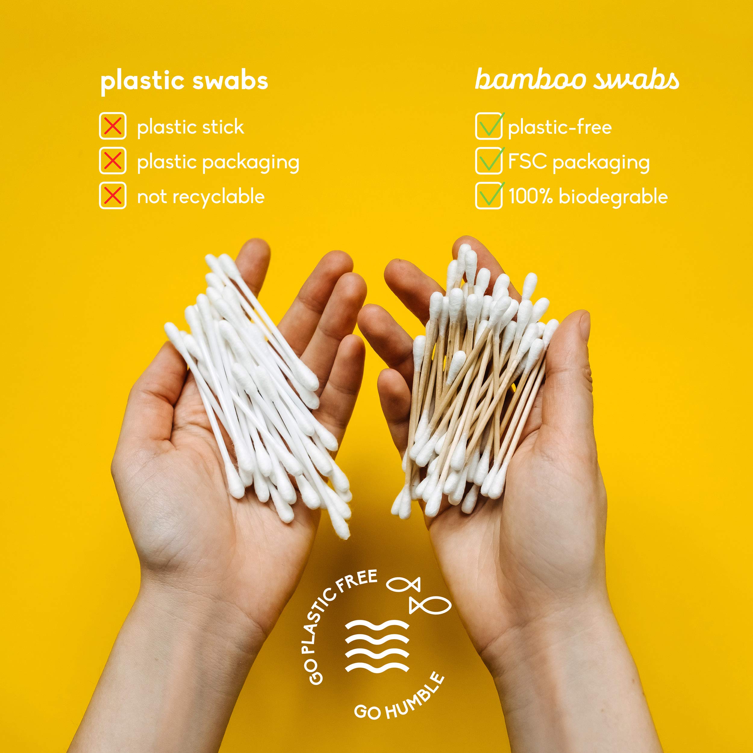 Lot de 6 cotons-tiges en bambou naturel biodégradables, biologiques, bois, écologiques et durables pour les oreilles, le maquillage, les soins et le nettoyage des animaux domestiques. violet