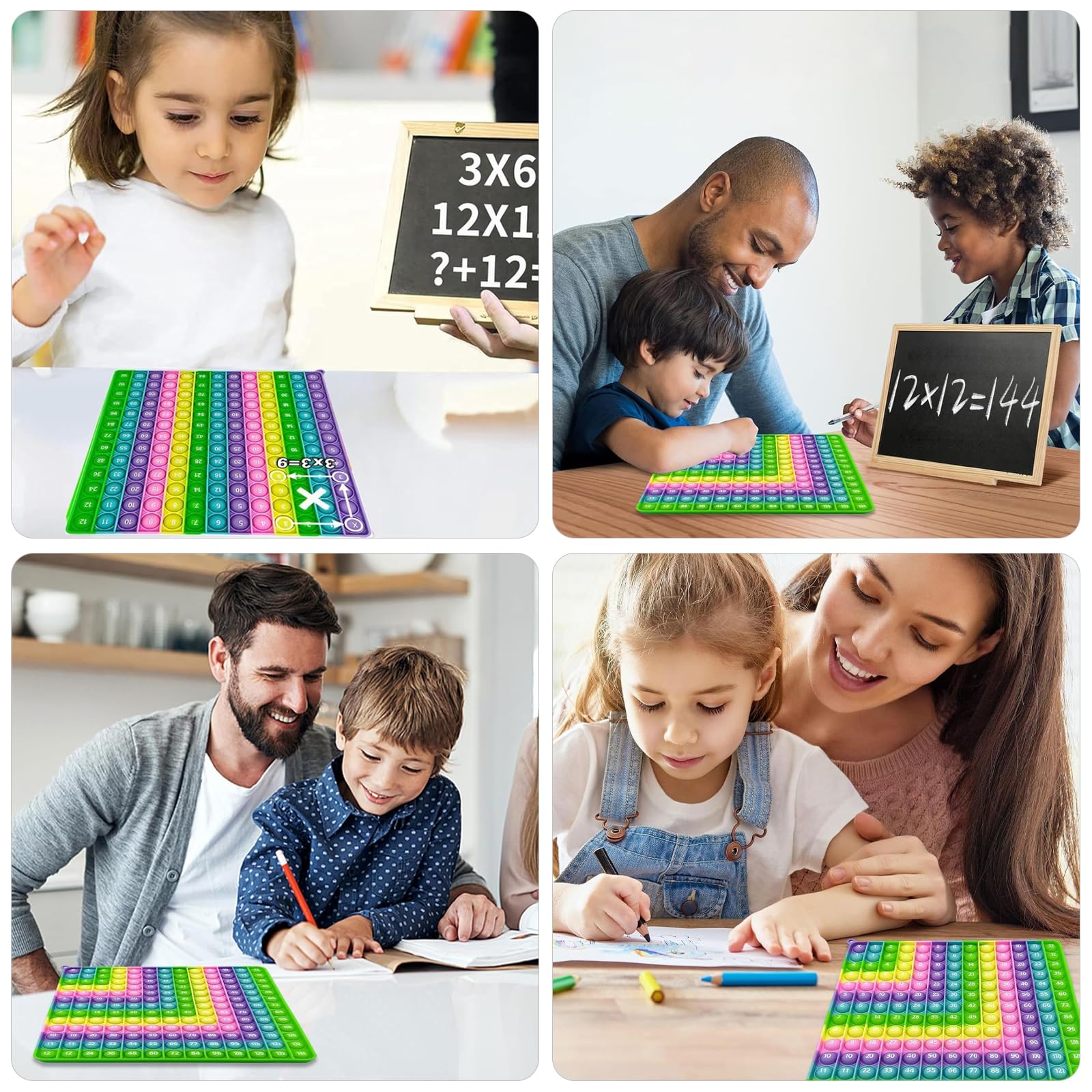 Times Table Poppet 12x12 Maths Poppet Multiplication Pop It 12x12 Maths Fidget Toy Multiplication Popper Times Tables Poppit Maths Fidget Times Tables Relieve Stress And Anxiety Toys - Image 3