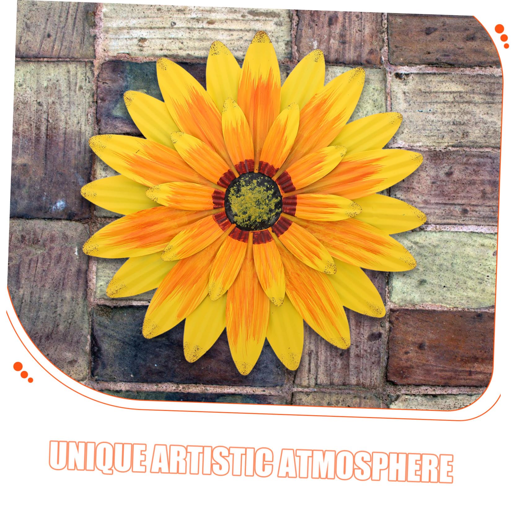 iplusmile Girasoli Artificiali in Metallo da Parete Decorazioni per Esterni e Interni Fiori di Girasole Opere d Arte da Giardino in Ferro Statue Floreali per Cortile e Soggiorno
